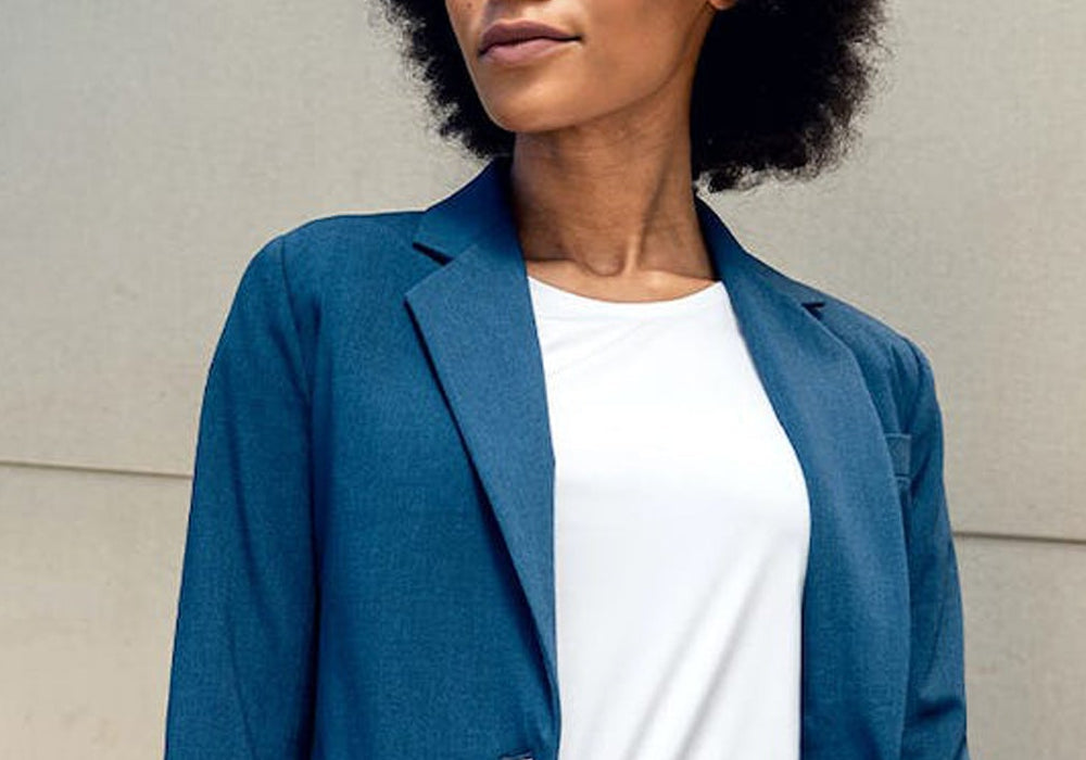 Women's Velocity Boyfriend Blazer Blue Size 10 by Steals