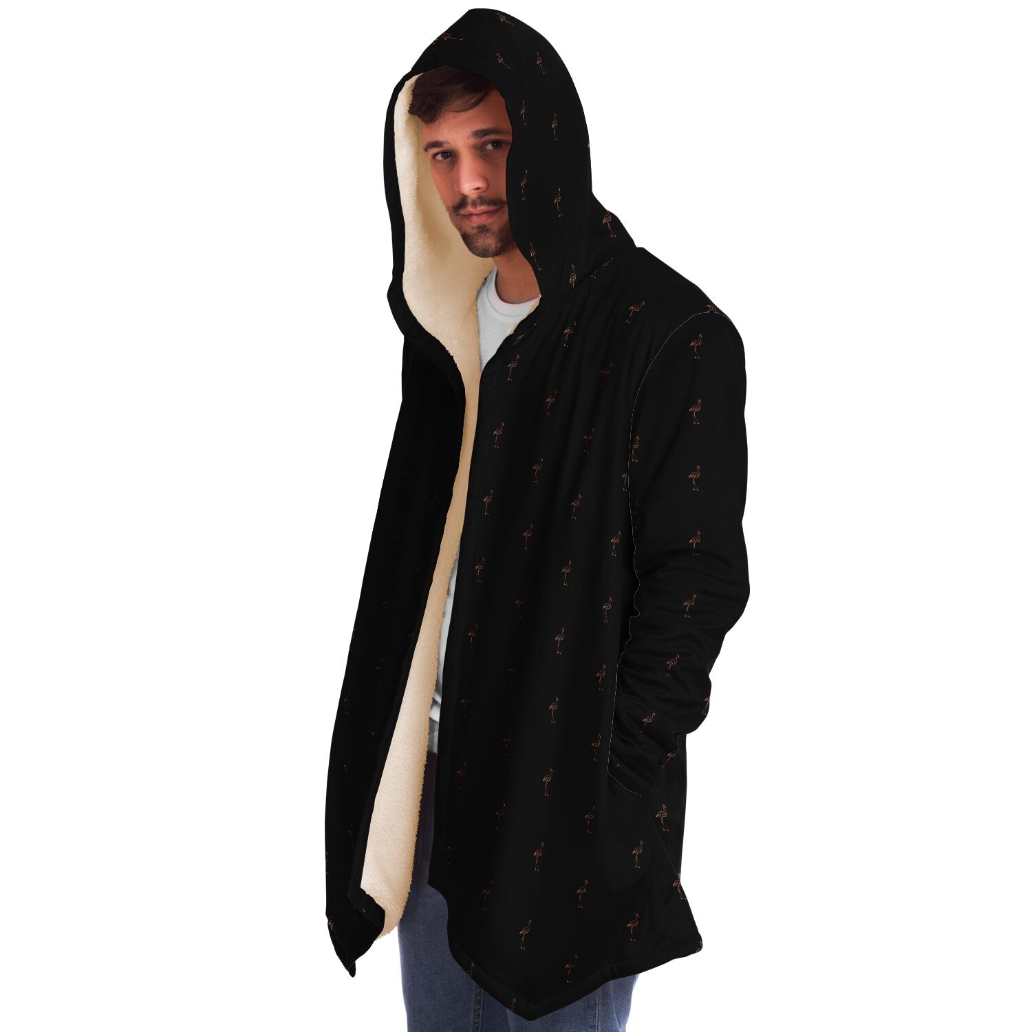 Classic Flamingo Silhouette Cloak Hoodie