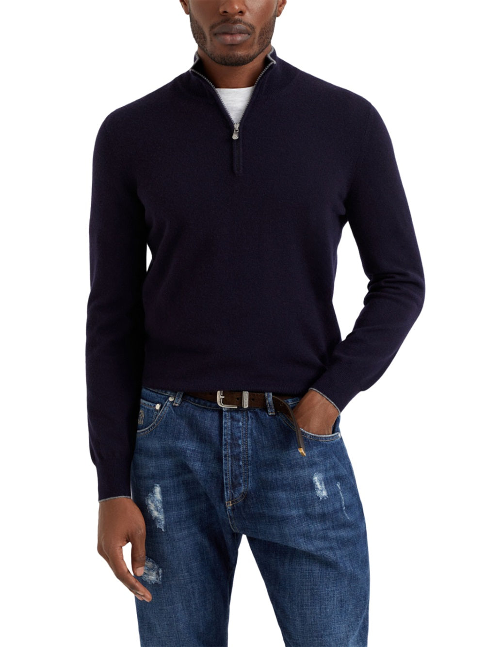 Brunello Cucinelli Men Zip-Up Sweater