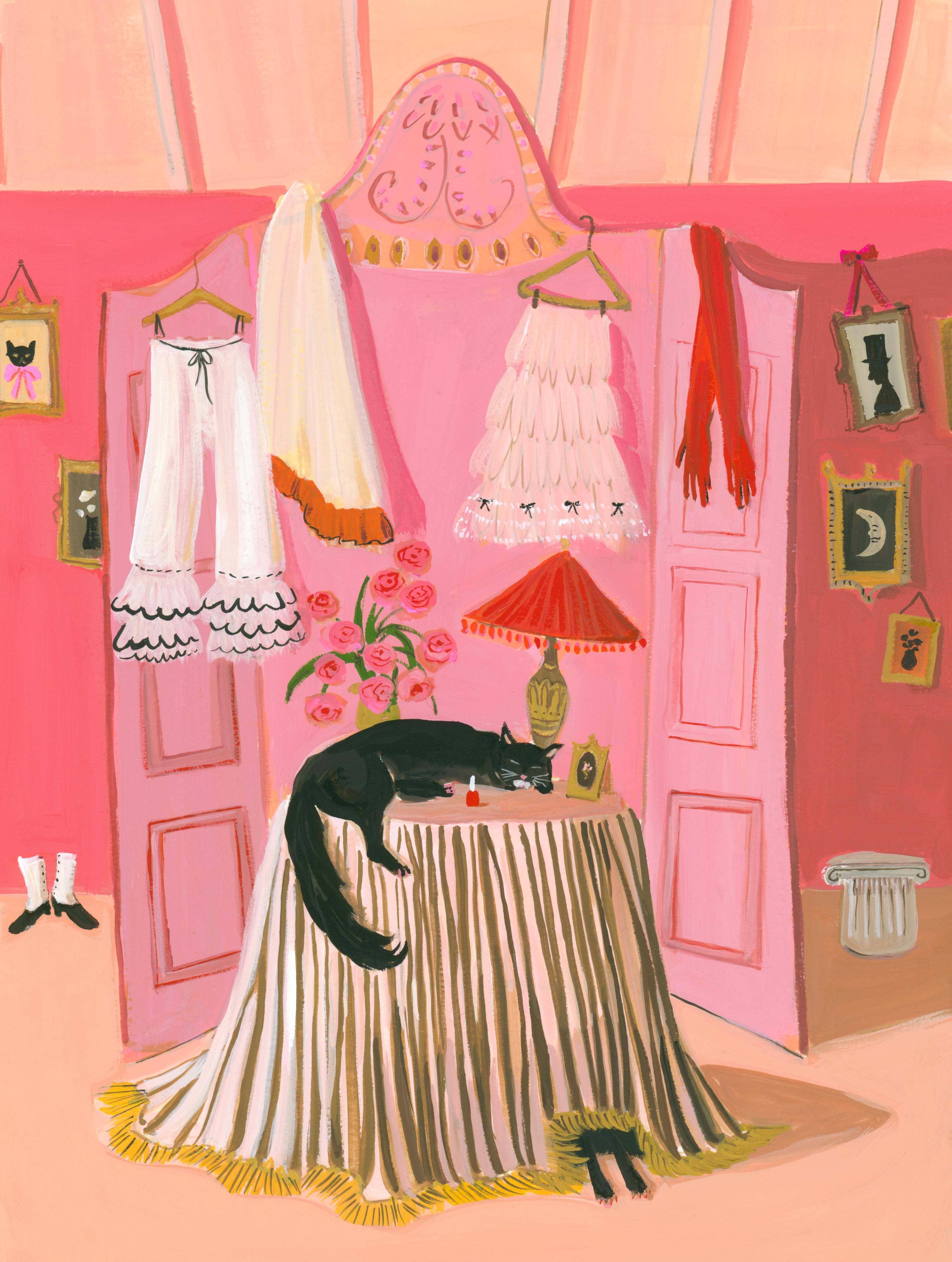 Catnip 8.5"x11" Art Print by Janet Hill