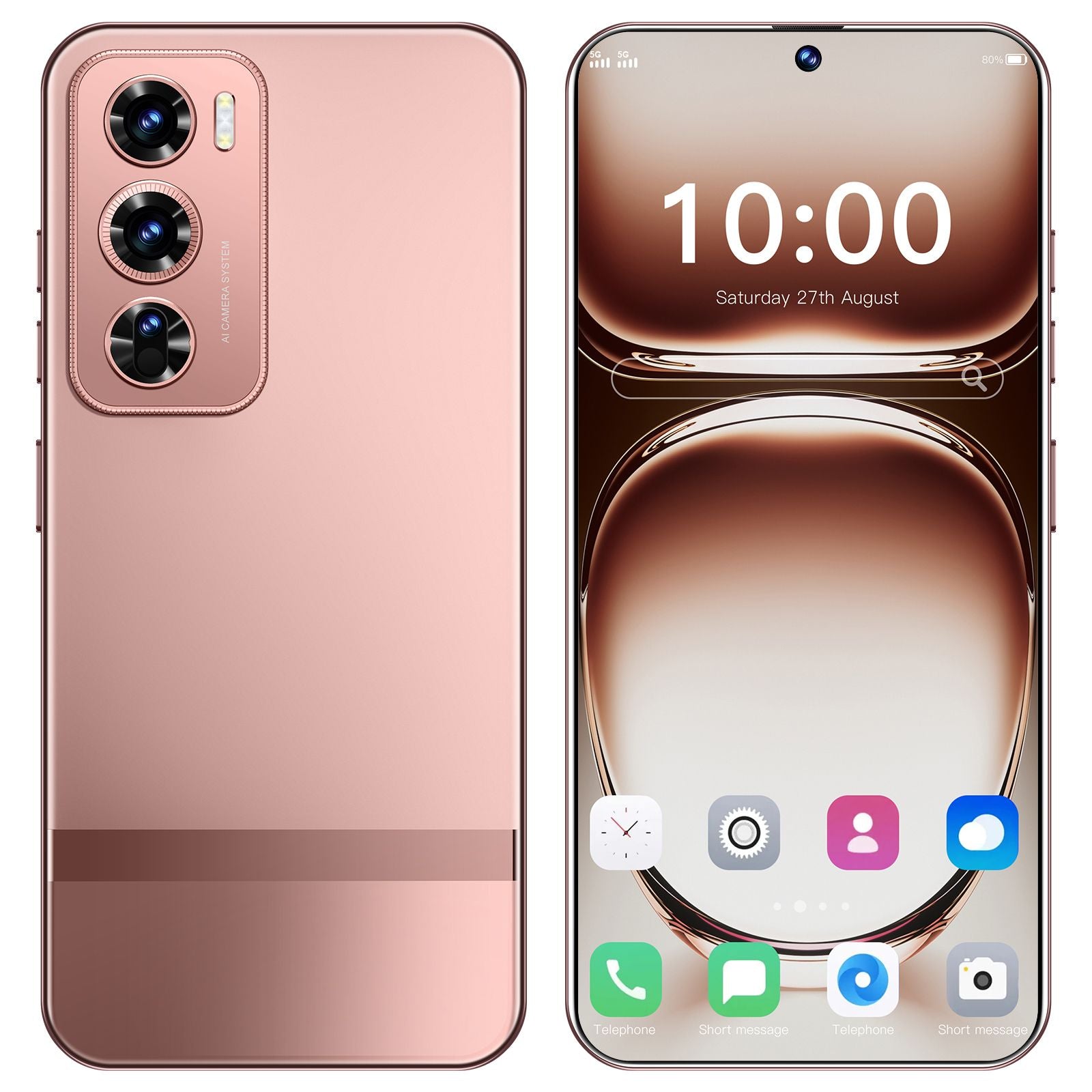 8GB+256GB Reno12 Pro Android 13 Smartphone - 6.8"HD Display, 6000mAh Battery, Unlocked Cell Phone For Global Use (Pink)