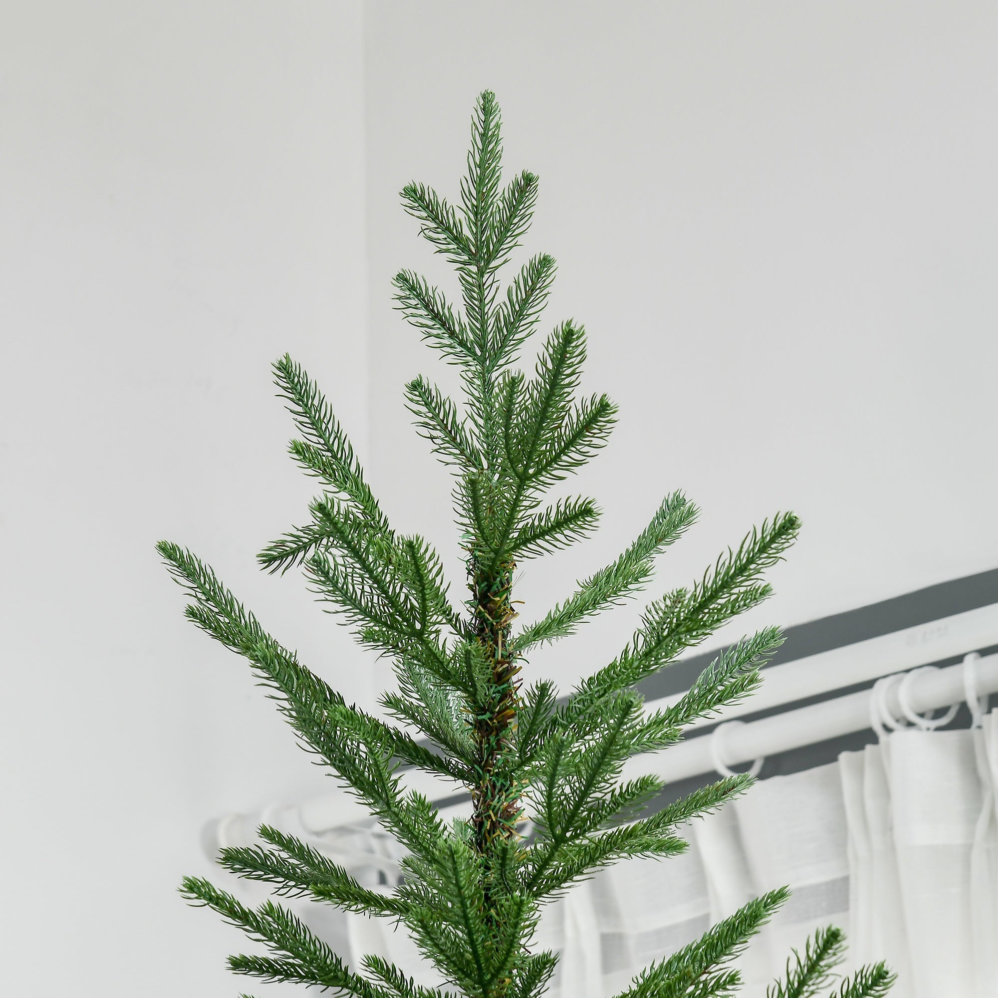 9 Foot Artificial Christmas Tree, Pine Hinged Xmas Tree with 1939 Realistic Branches, Steel Base, Auto Open, Green