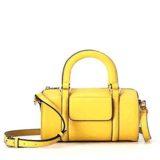 Leather Bucket Women Bag Street Fashion Medium Hard