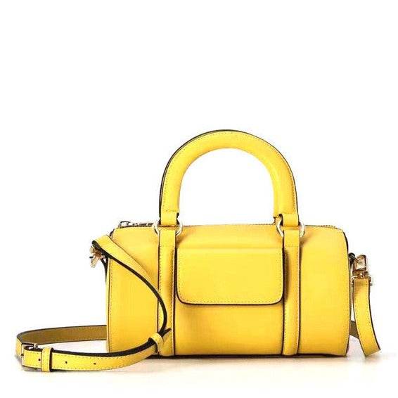 Leather Bucket Women Bag Street Fashion Medium Hard