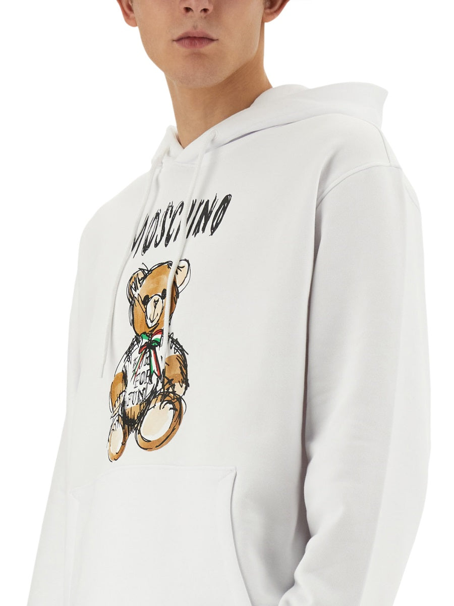 Moschino Men Teddy Print Sweatshirt