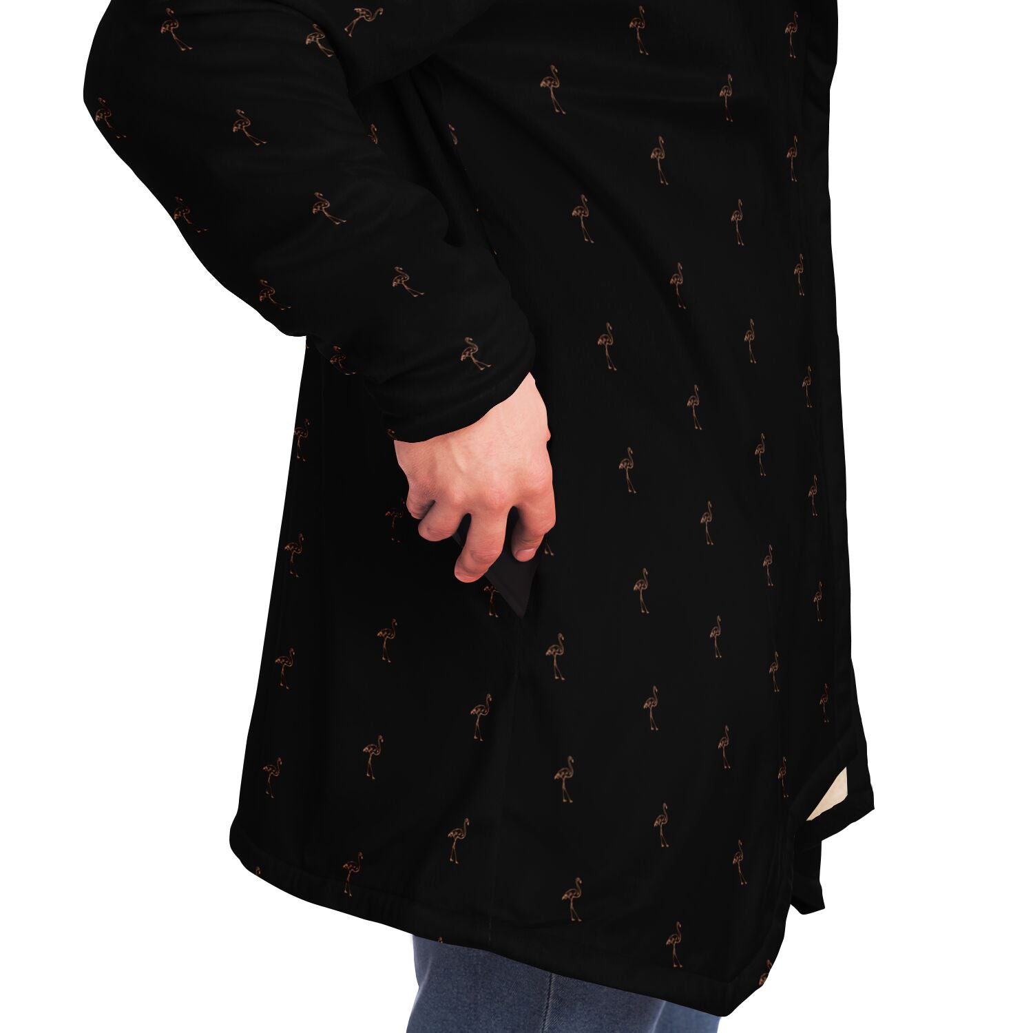 Classic Flamingo Silhouette Cloak Hoodie