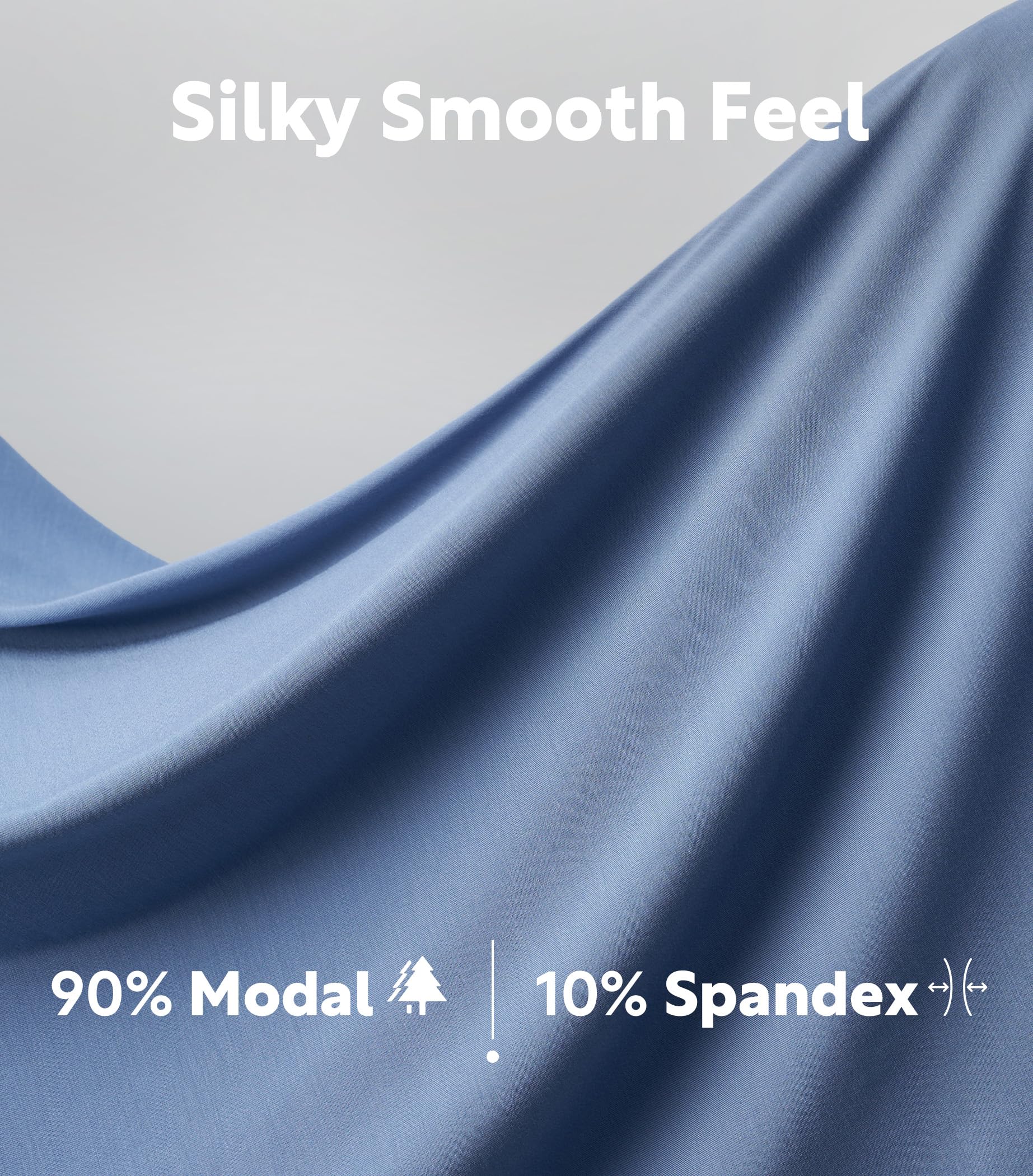 DAVID ARCHY Men's Underwear Trunks Modal Support Pouch Ultra Soft Breathable Seamless Underwear for Men 4 Pack