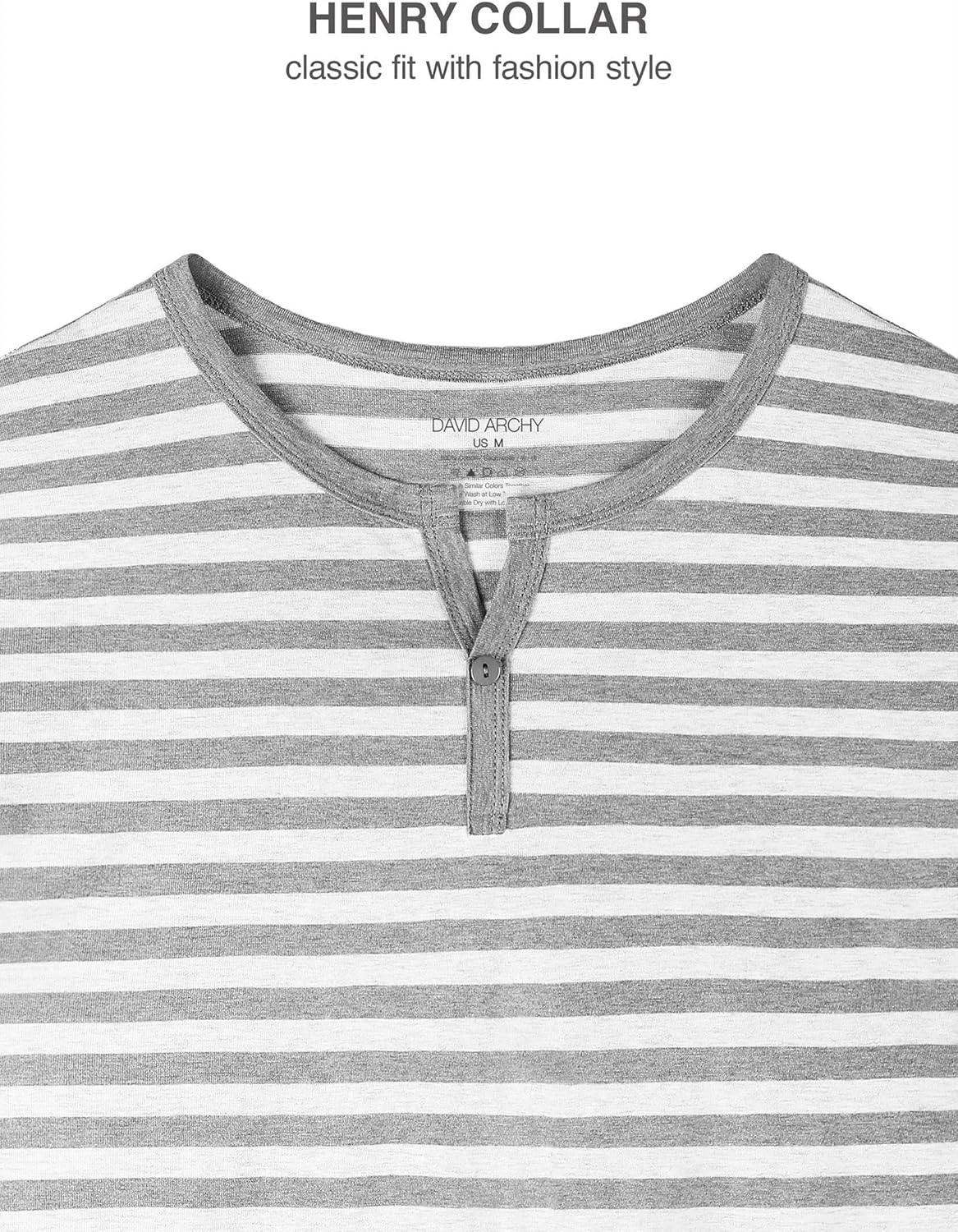 DAVID ARCHY Men's Pajamas Set Soft Cotton Long Sleeve Sleepwear Comfy Loungewear Pjs with Pockets