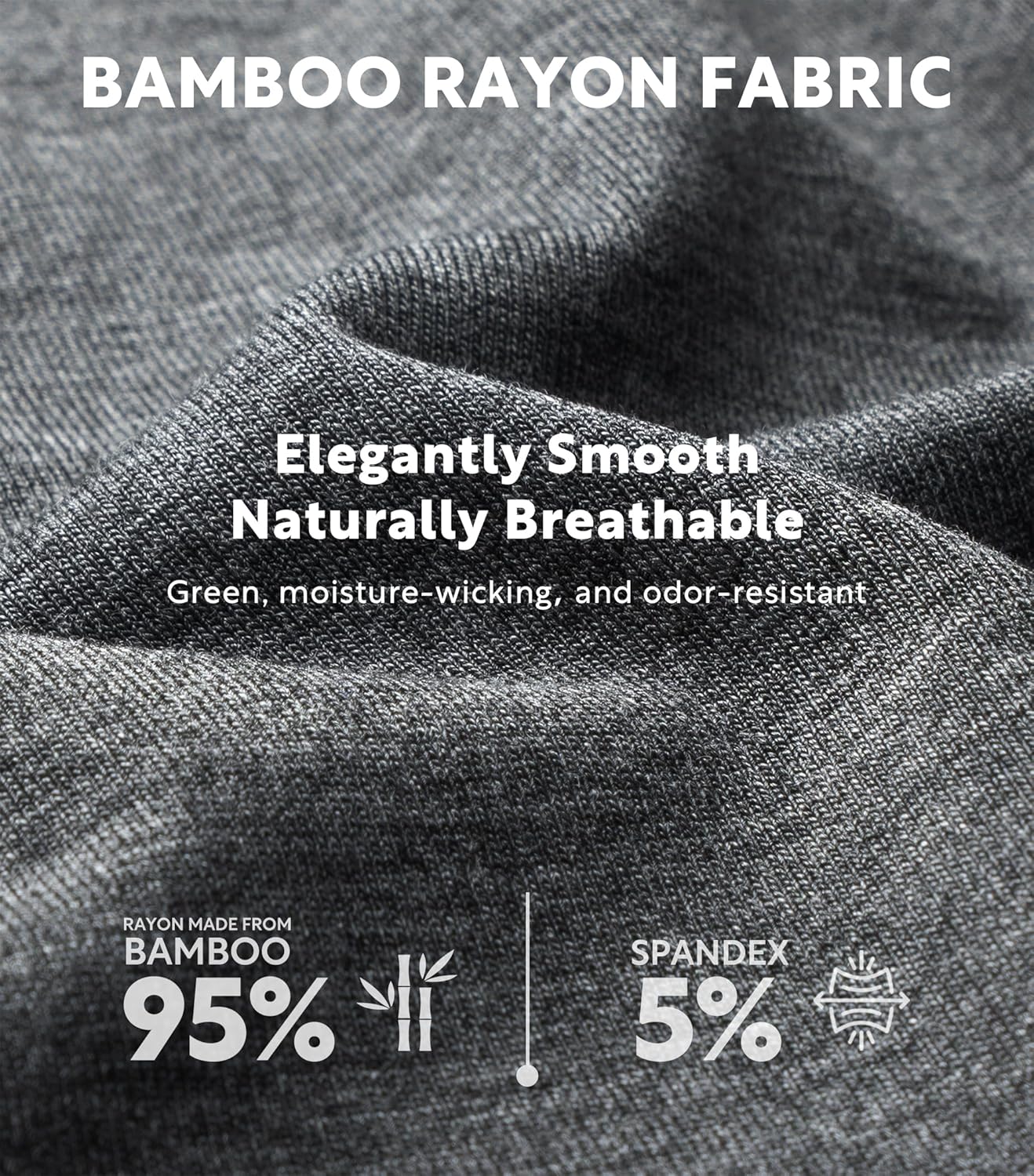 DAVID ARCHY Men's Breathable Underwear Soft Comfortable Moisture-Wicking with Fly Underwear Boxer Briefs for Men 3 Pack