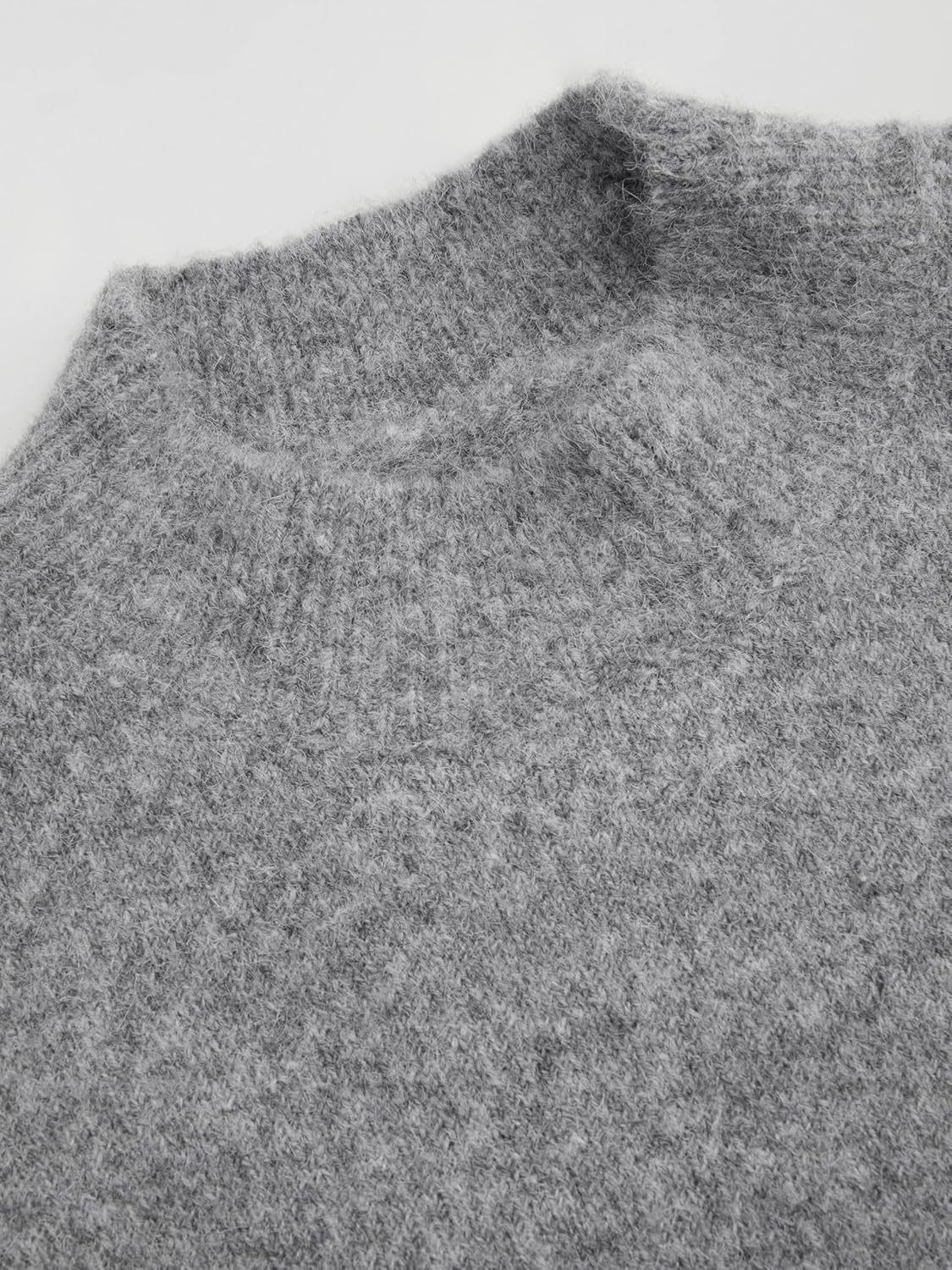 CIDER Womens Oversized Knit Sweater Pullover Crew Neck Casual Jumper Cozy Sweaters Grey