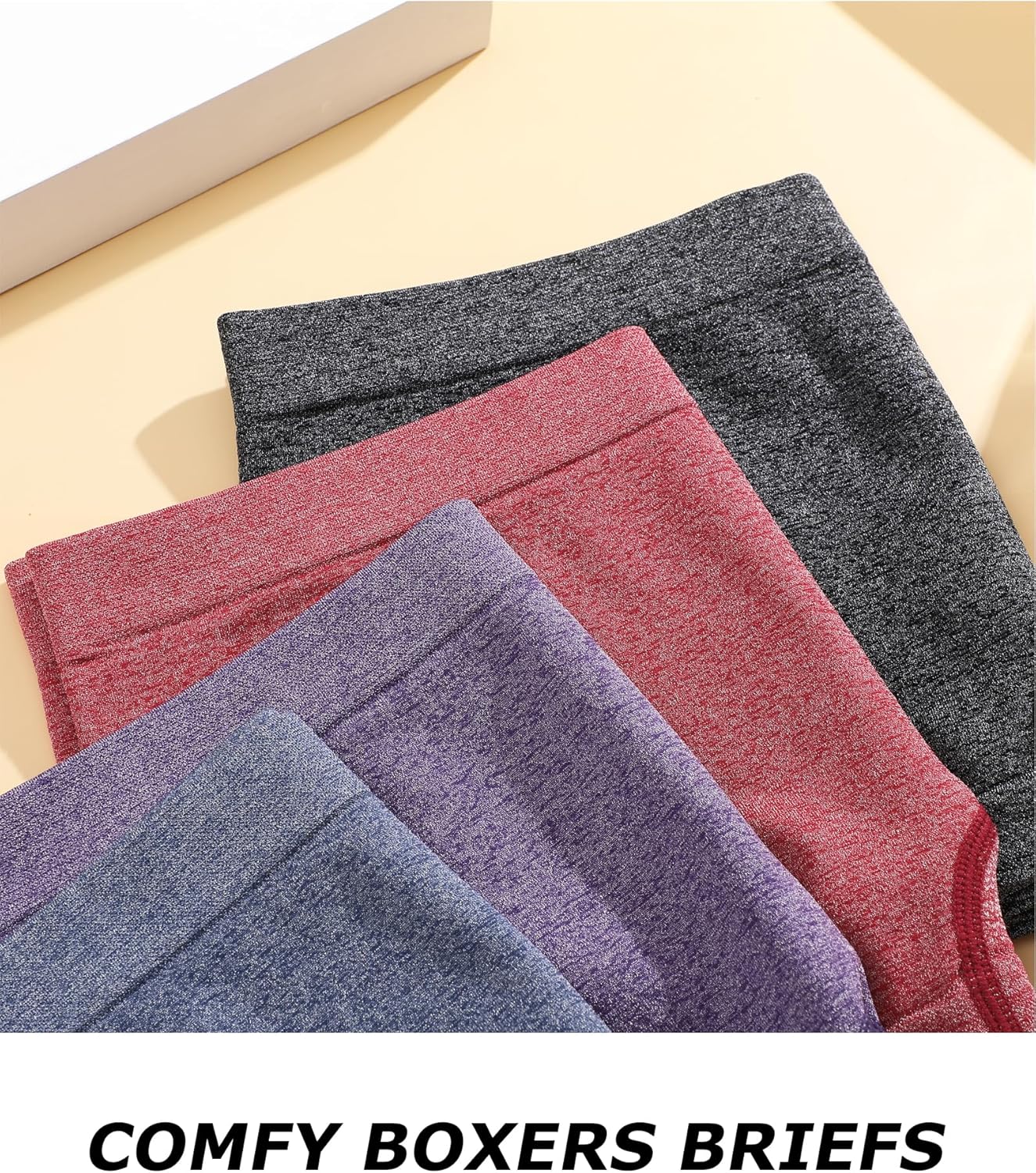 Womens Boyshorts Underwear Seamless Boxer Briefs Full Coverage Soft Stretch Boxer Shorts For Women 4 Pack