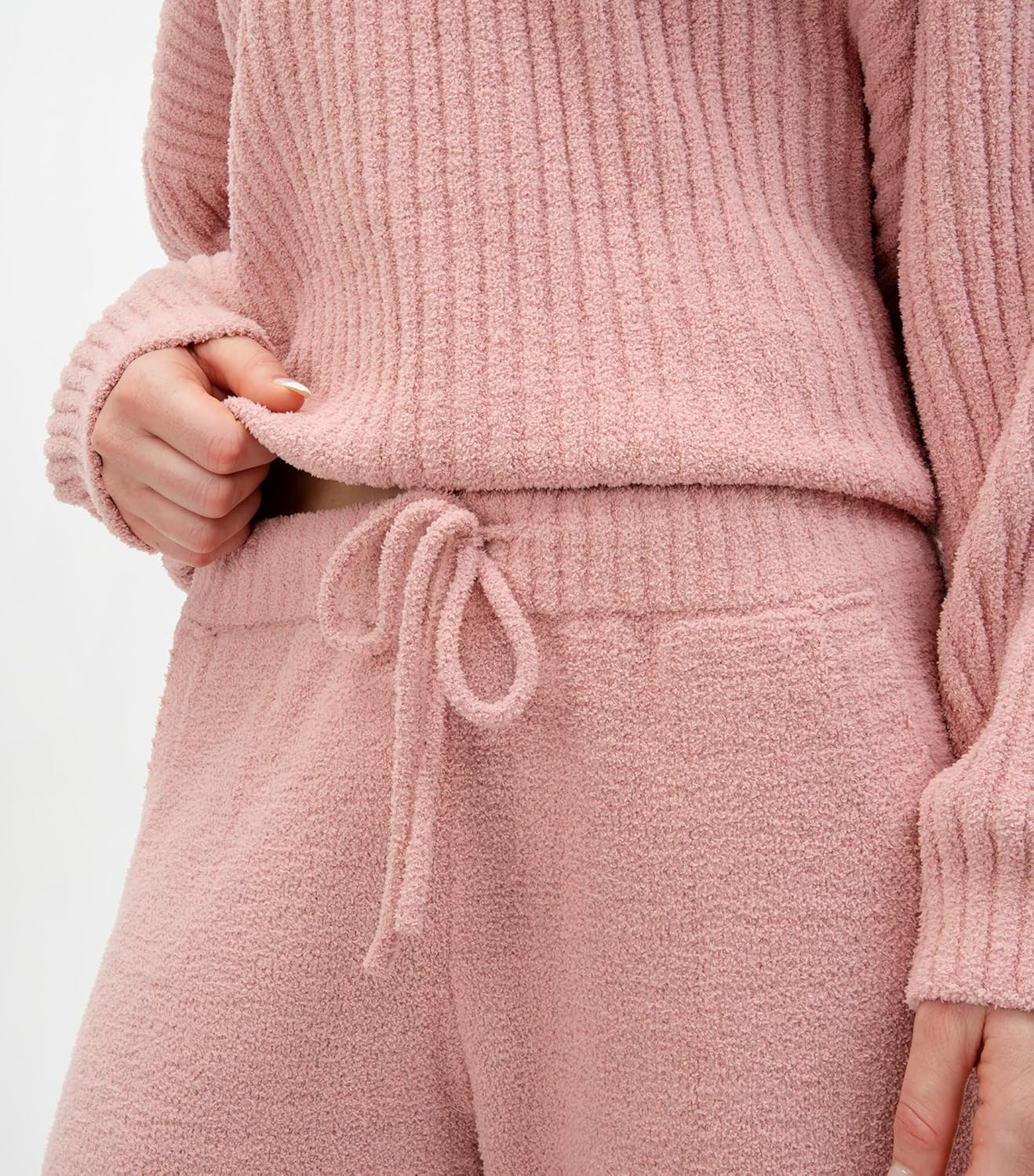 DAVID ARCHY Fleece Pajamas Women Warm Winter Fuzzy Cozy Pjs Sets Soft Comfy Long Sleeve Tops and Pants Sleepwear Loungewear