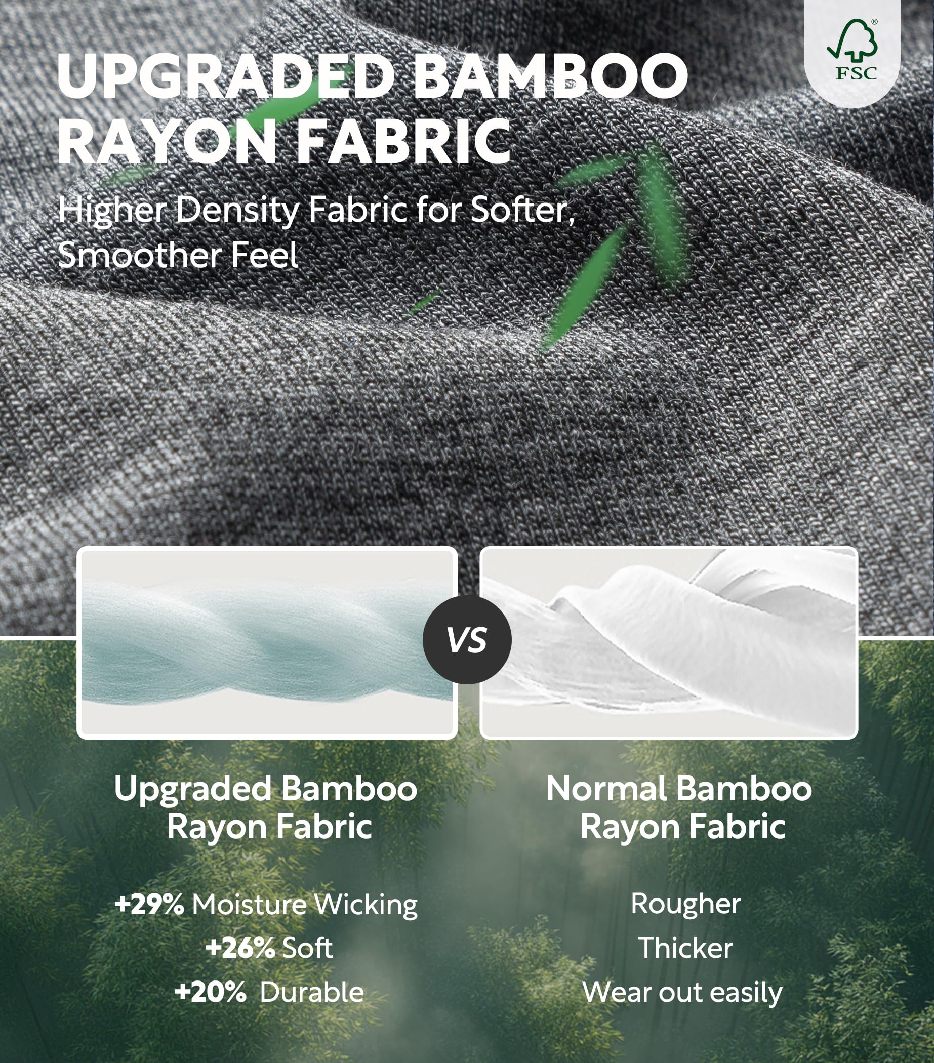 DAVID ARCHY Mens Boxers Soft Rayon Made from Bamboo Boxers for Men Pack Loose Underwear Cooling Mens Boxer Shorts