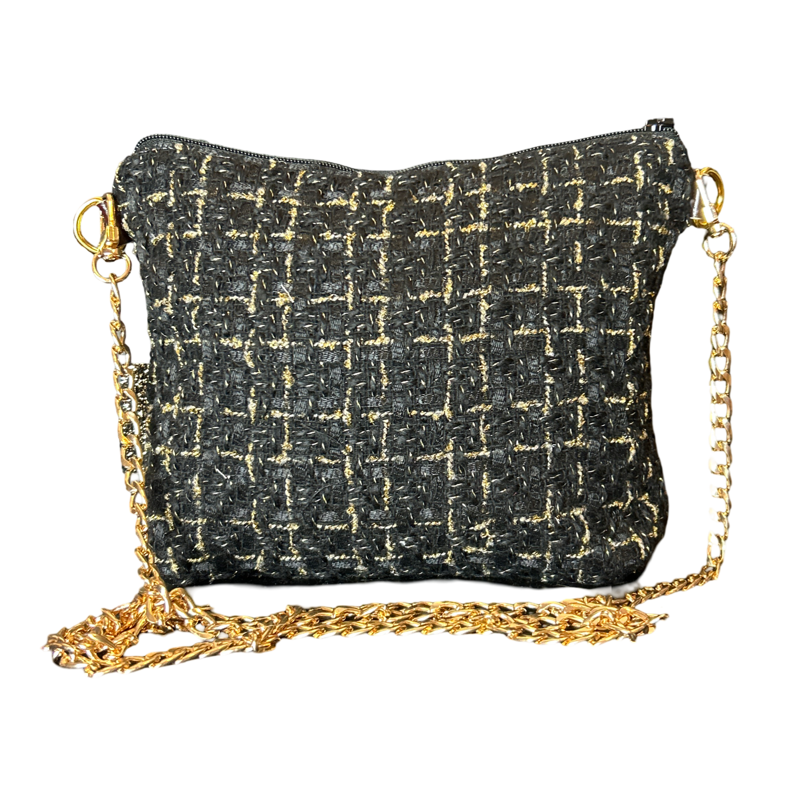 CC Logo Camellia  Noir Vintage Scarf Crossbody Bag