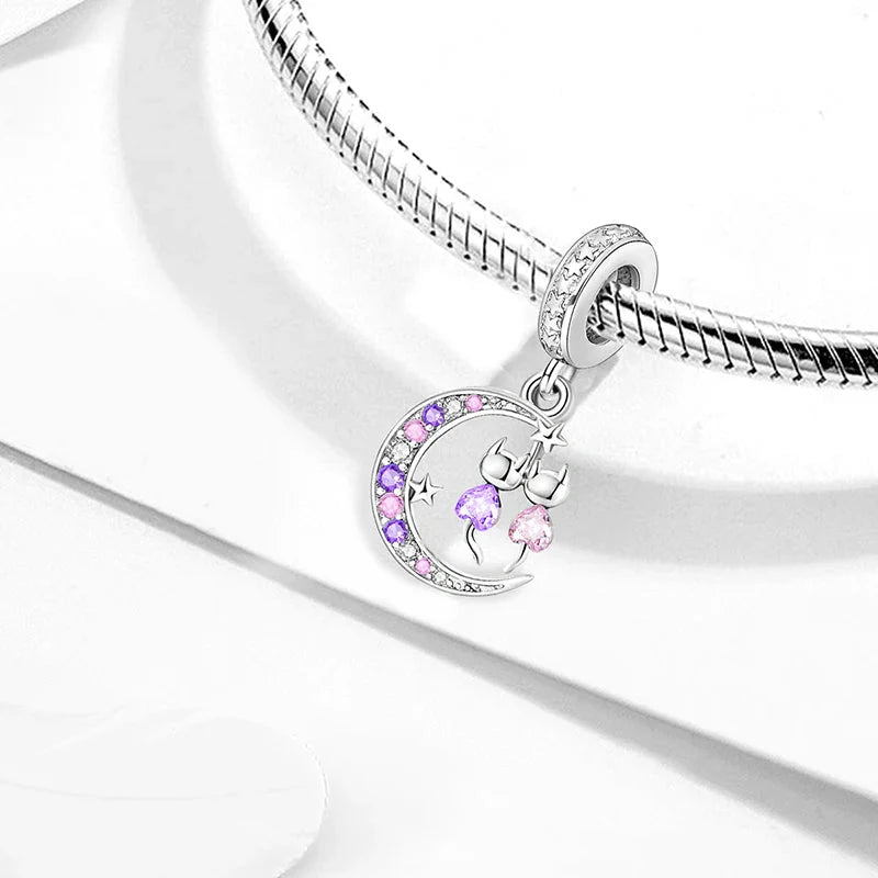 925 Silver Plated Elephant Moon Perfume Heart Firefly Beads Diy Bracelet Necklace Making Gift Of High Quality Fashion Jewelry