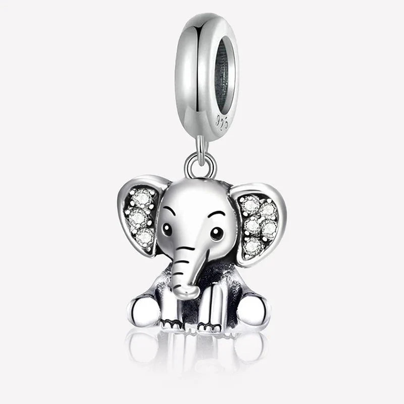 925 Silver Plated Elephant Moon Perfume Heart Firefly Beads Diy Bracelet Necklace Making Gift Of High Quality Fashion Jewelry