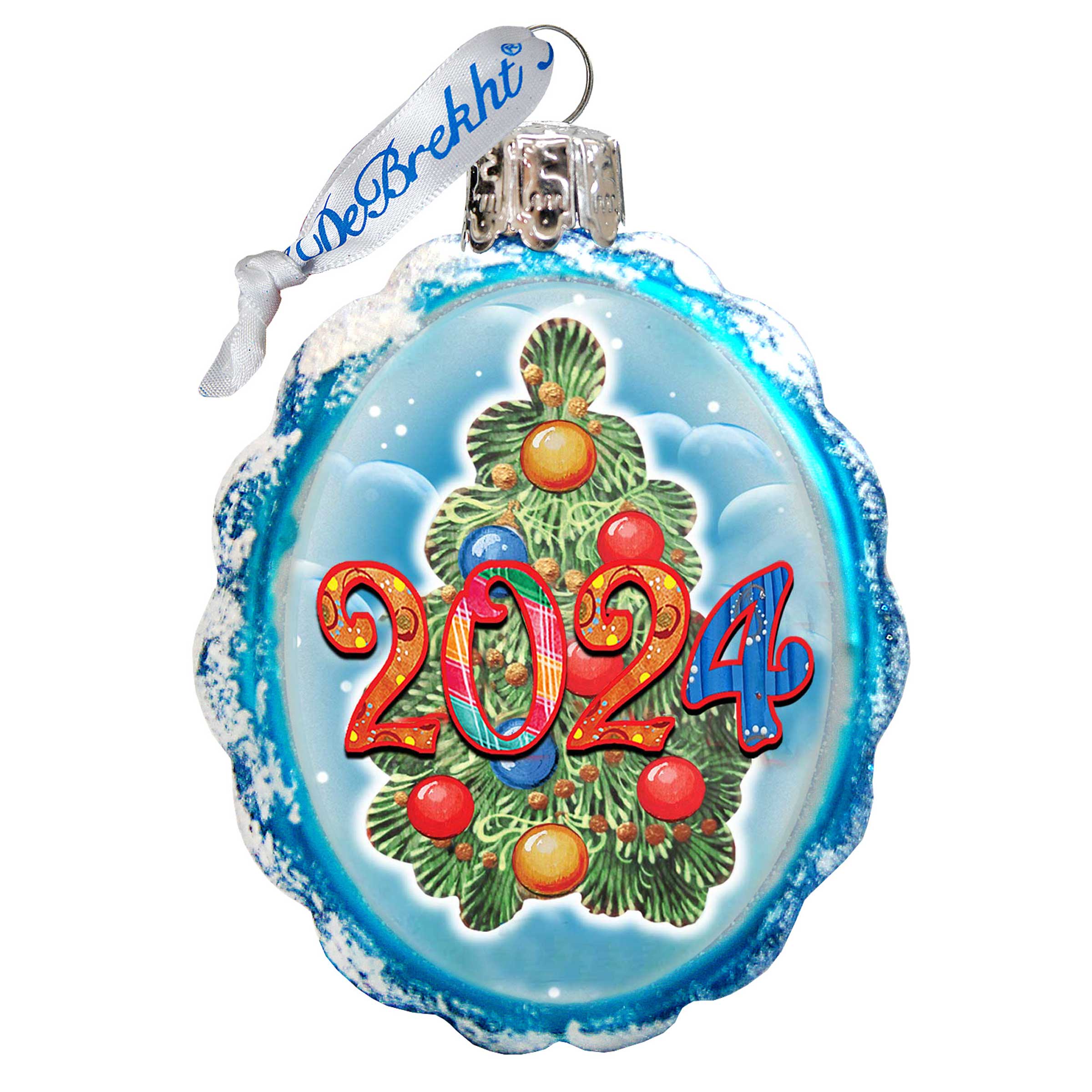 2024 Dated Mercury Glass Ornament by G. Debrekht - Christmas Decor - 773017-D24