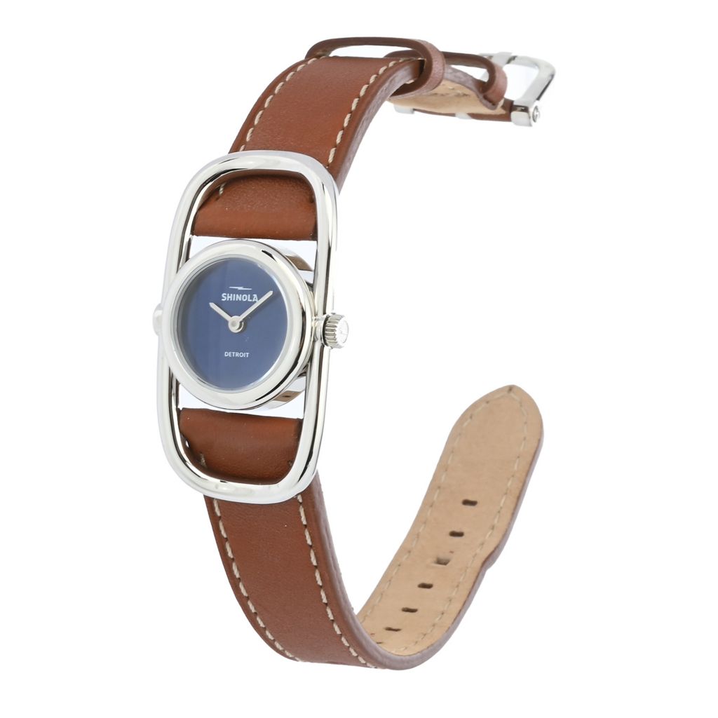 Shinola 20mm Bike Lock Swiss Quartz Leather Strap Watch by Steals