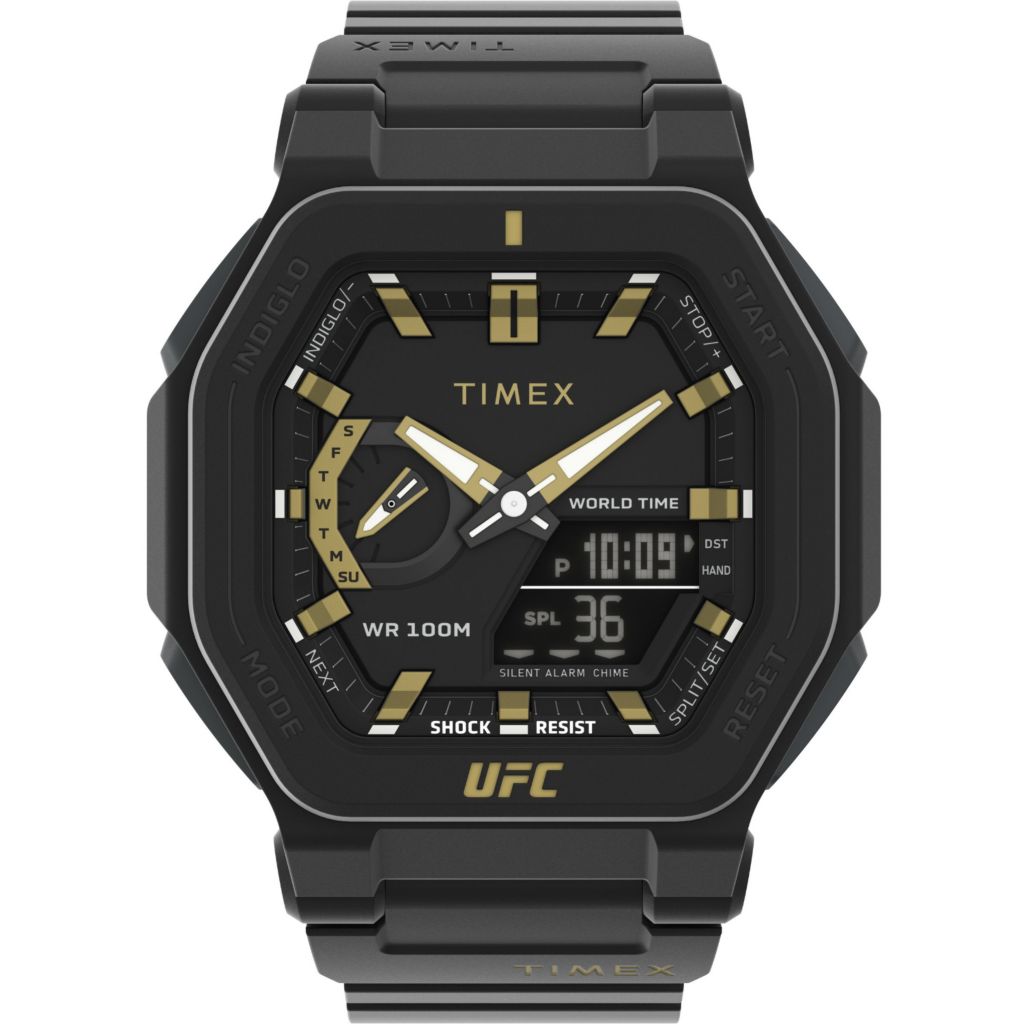 Timex 45mm UFC Colossus Quartz Ana/Digi Resin Strap Watch by Steals
