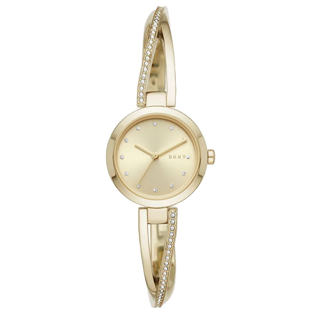DKNY Women's Crosswalk Quartz Crystal Accented Bracelet Watch by Steals