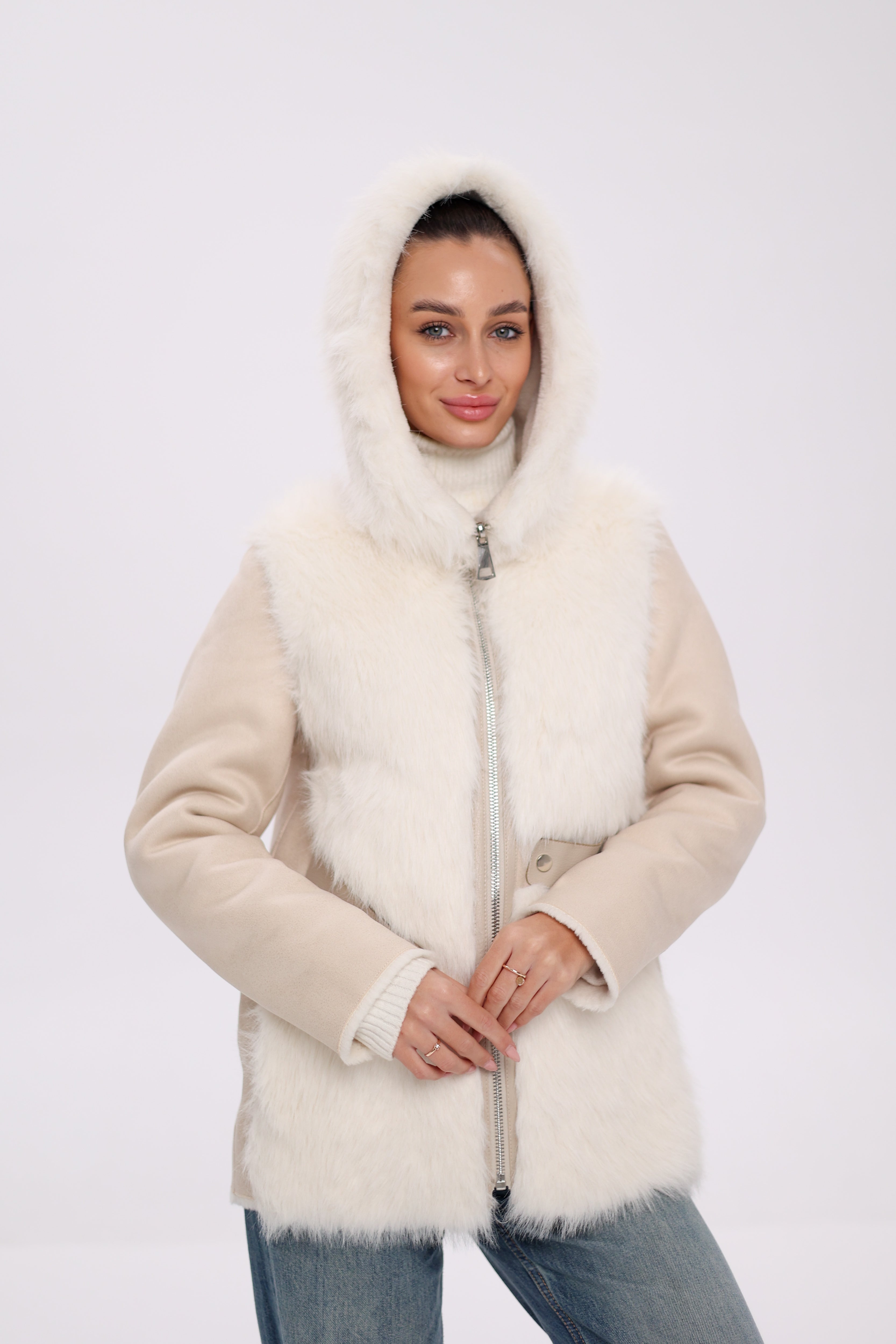 Pre-Order. Re-Stock Ships October 15. ⇆ Reversible Hooded Wool Blend Jacket