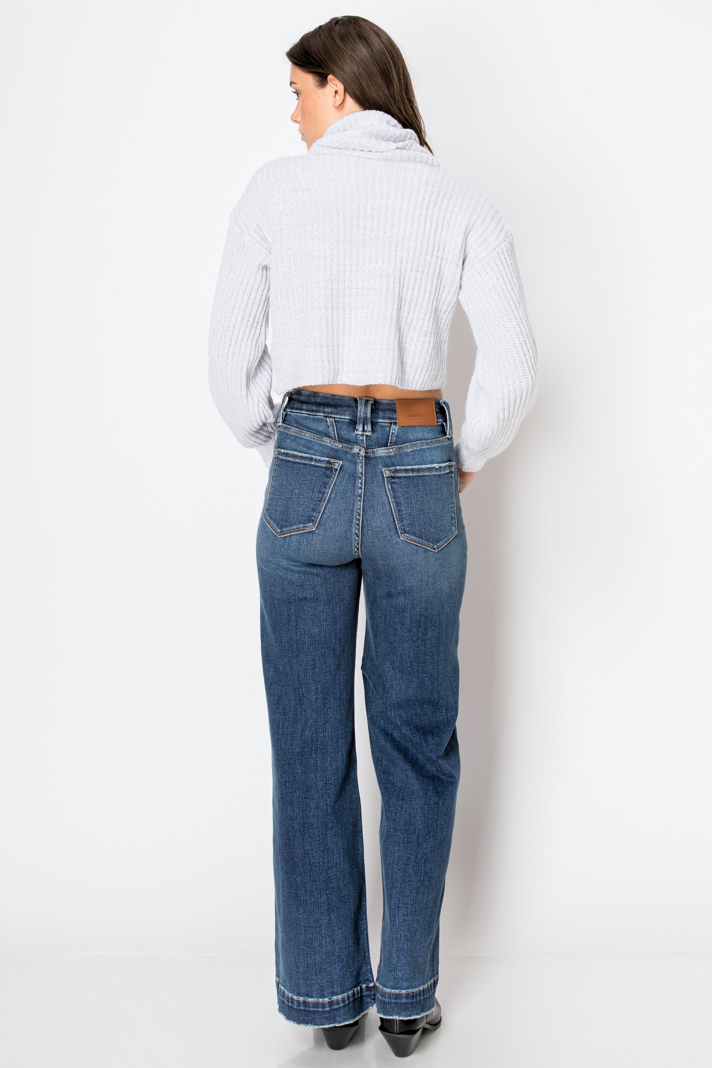Tummy Control 90's Vintage Stretch Wide Jeans