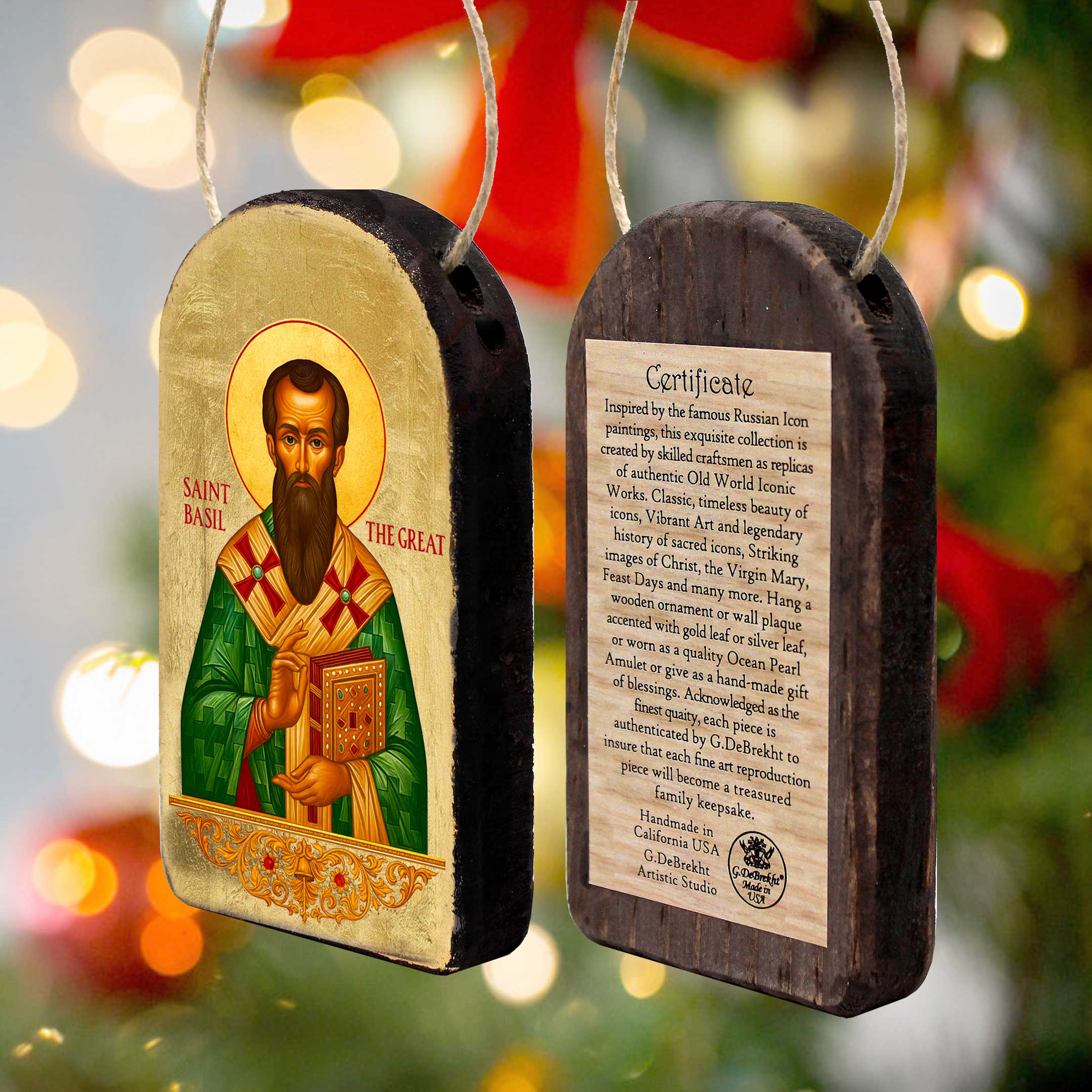 Saint Basil Religious Christian Sacred Icon Ornament - Inspirational Icon Décor - 87053