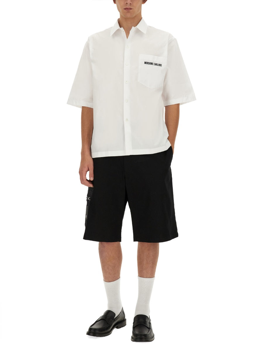 Moschino Men Upsidedown Logo Shirt