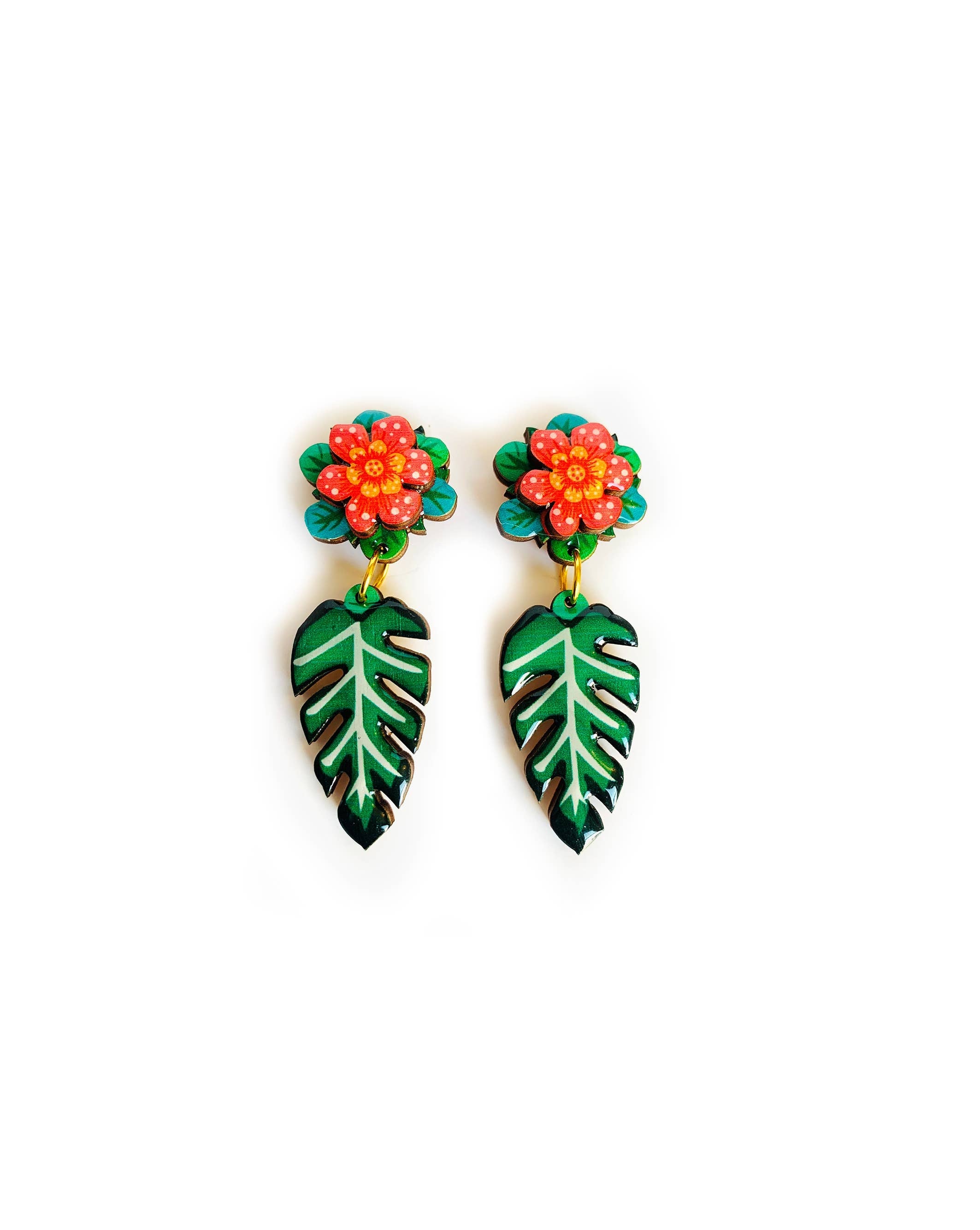 Tropical Flower Earrings by Rosie Rose Parker