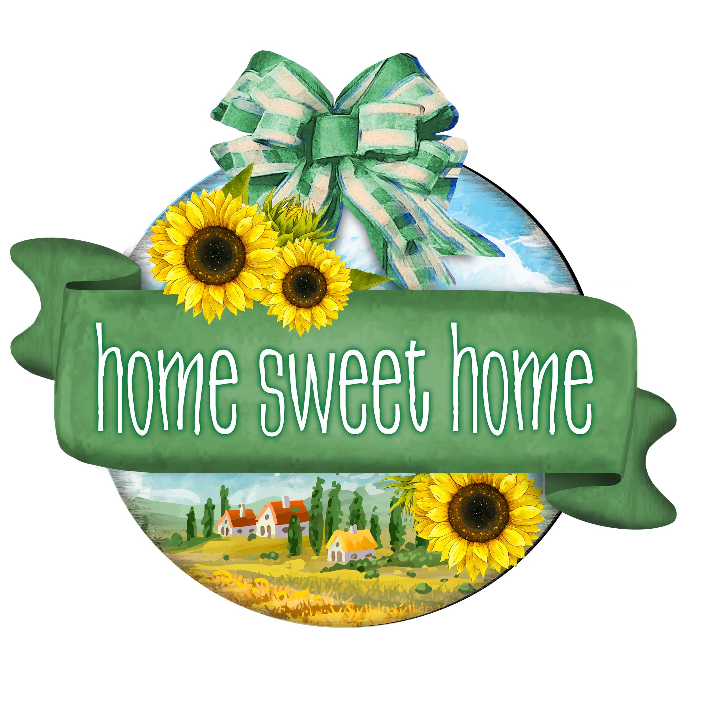 Front door welcome sign Home Sweet Home wreath Main entrance welcome sign - Wooden front porch decor - 933104H