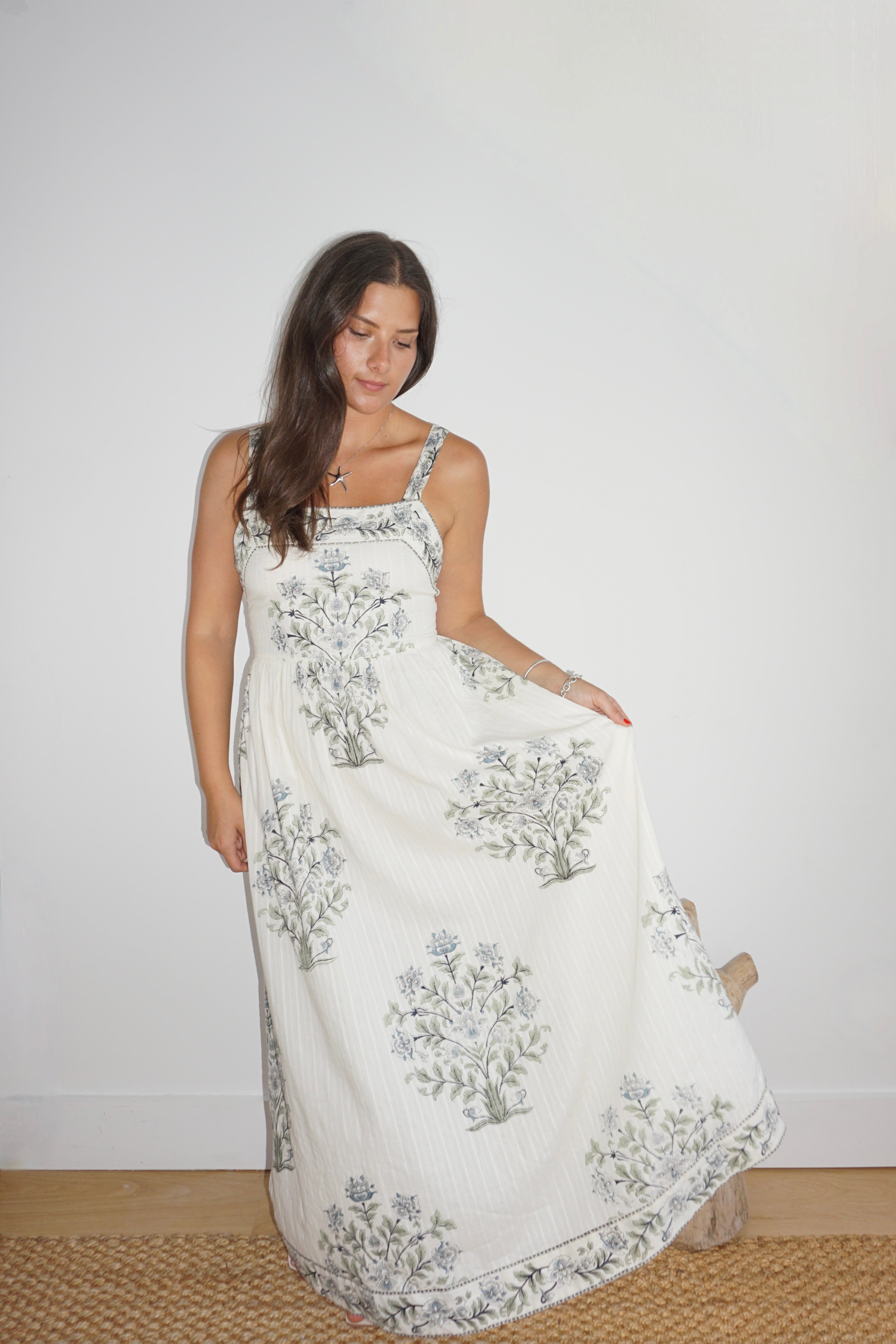 Zena Dress in Vert Victorian