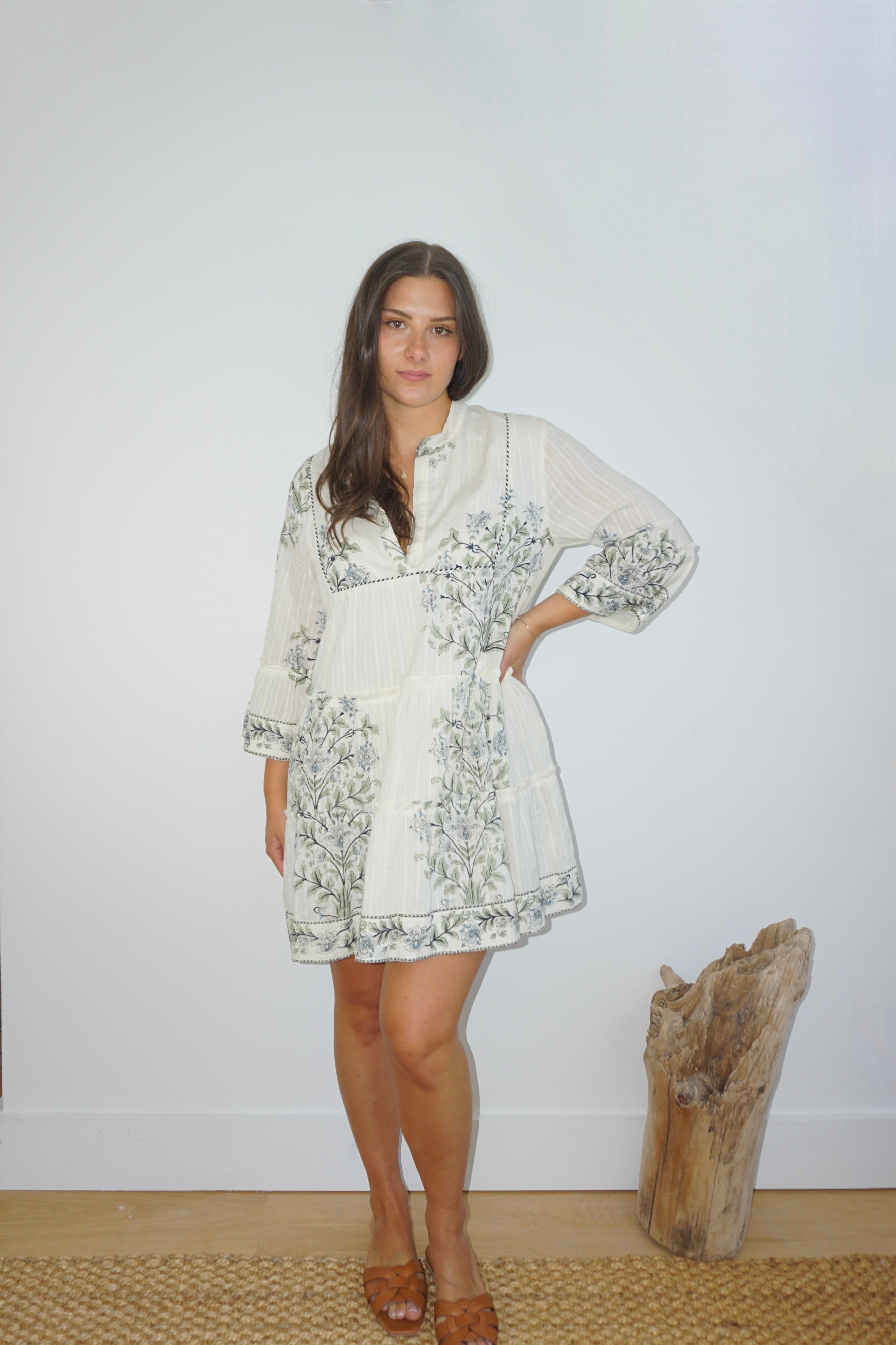 Dylan Mini Dress in Vert Victorian