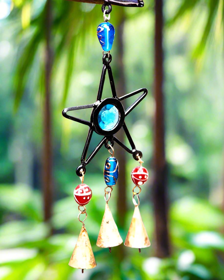 chimes hanging from the top sun and moon
