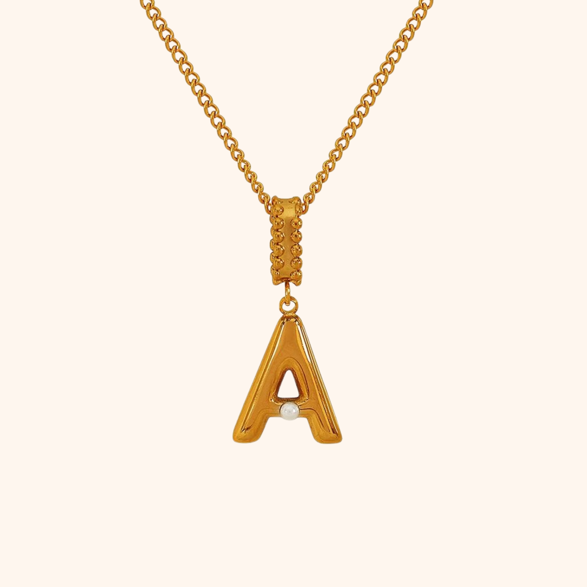 Pearl Initial Necklace