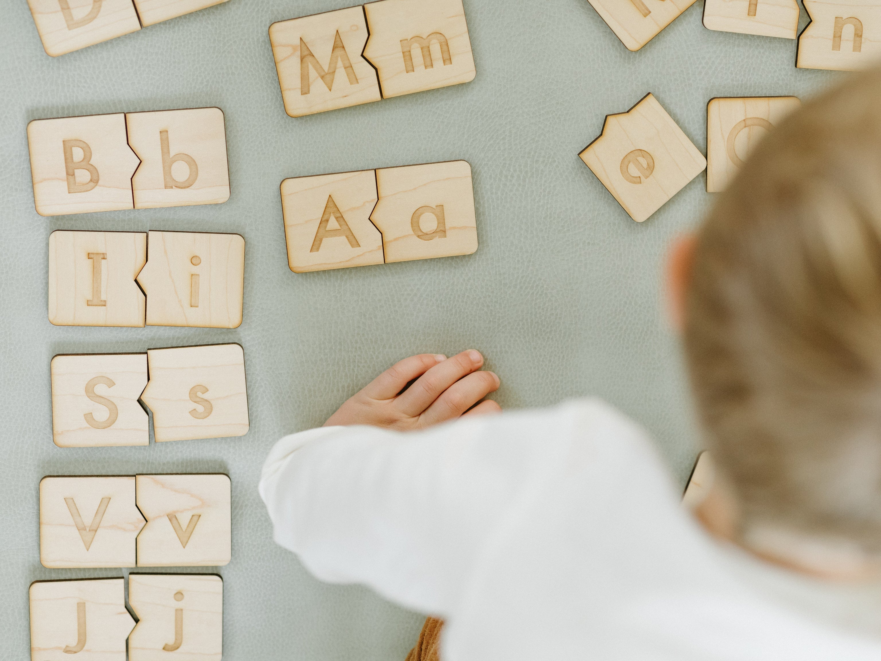 Wooden Alphabet Puzzle • Uppercase & Lowercase Matching Game