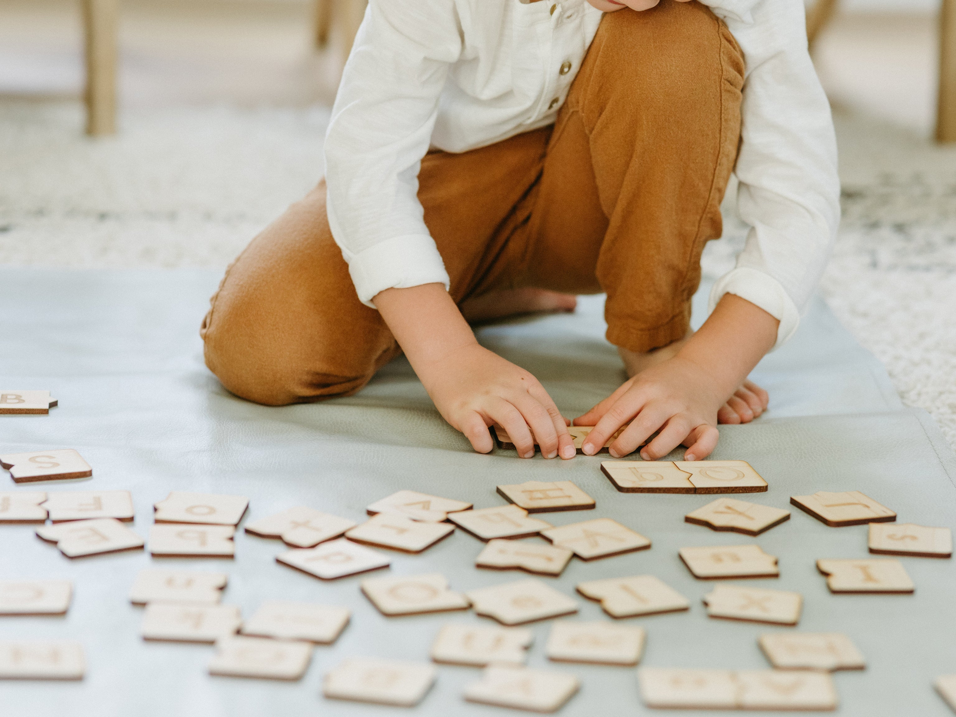 Wooden Alphabet Puzzle • Uppercase & Lowercase Matching Game