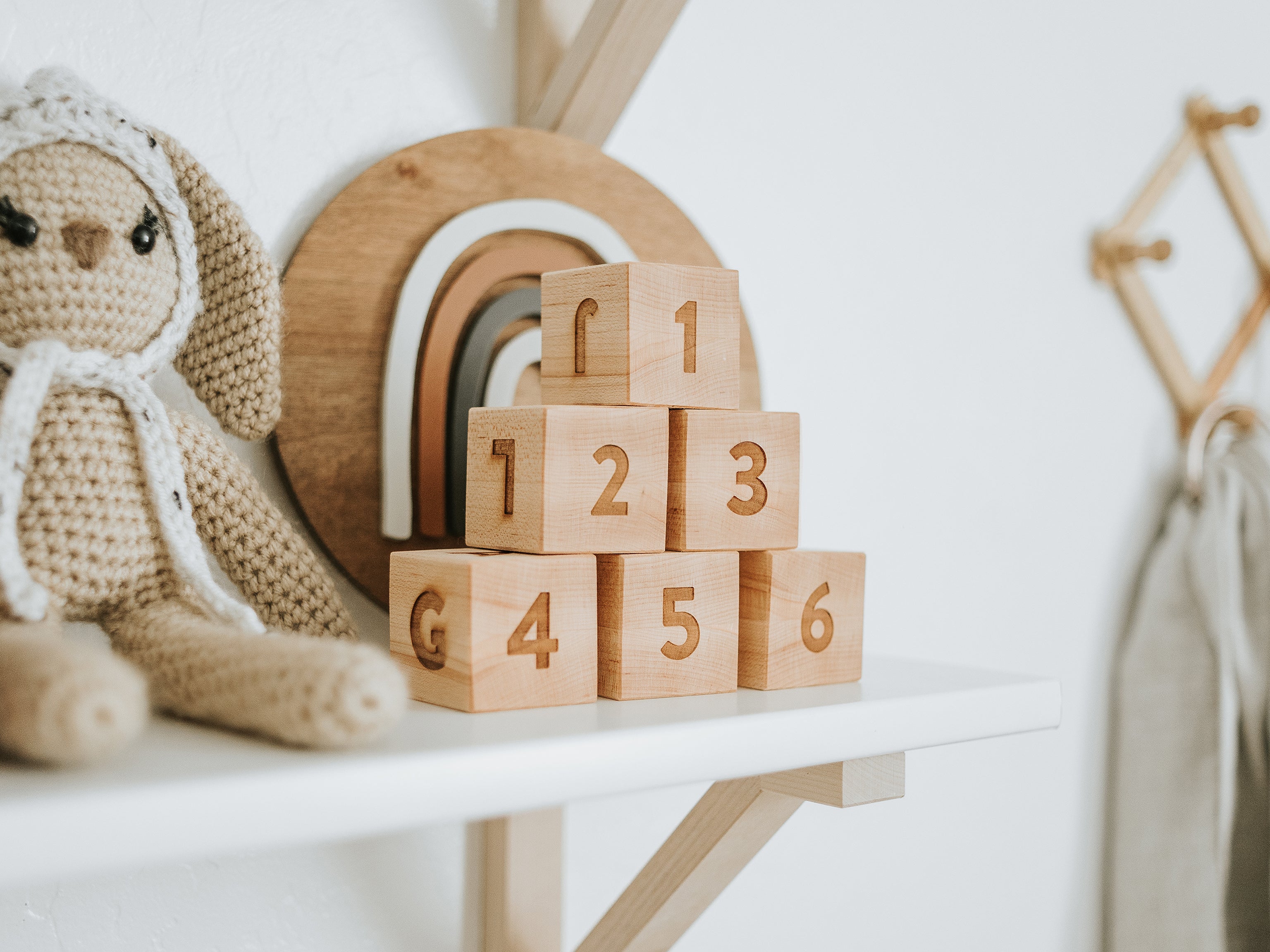 Modern Wooden Alphabet Blocks
