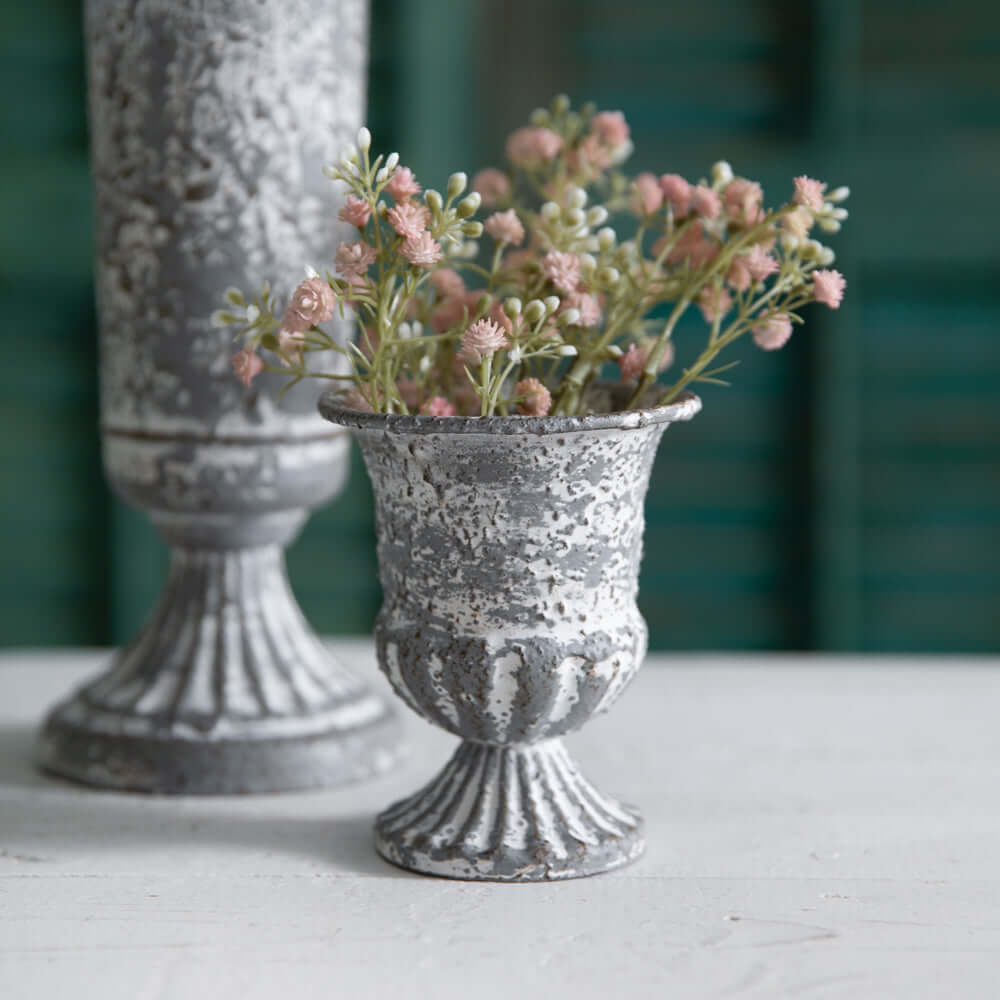 Antique Farmhouse Metal Urns (Set of 4)