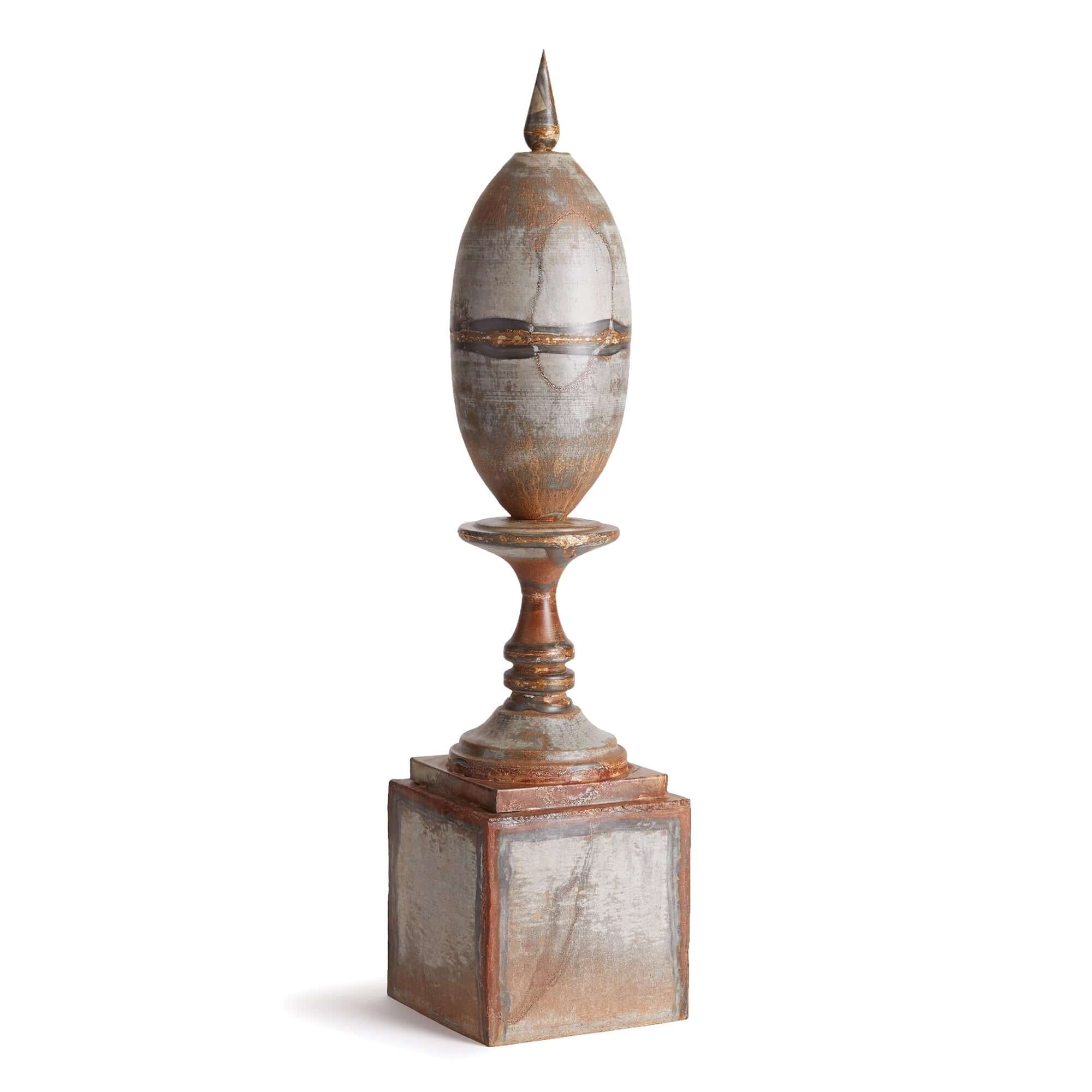 Antique Style Metal Finial for Rustic Entryway Decor