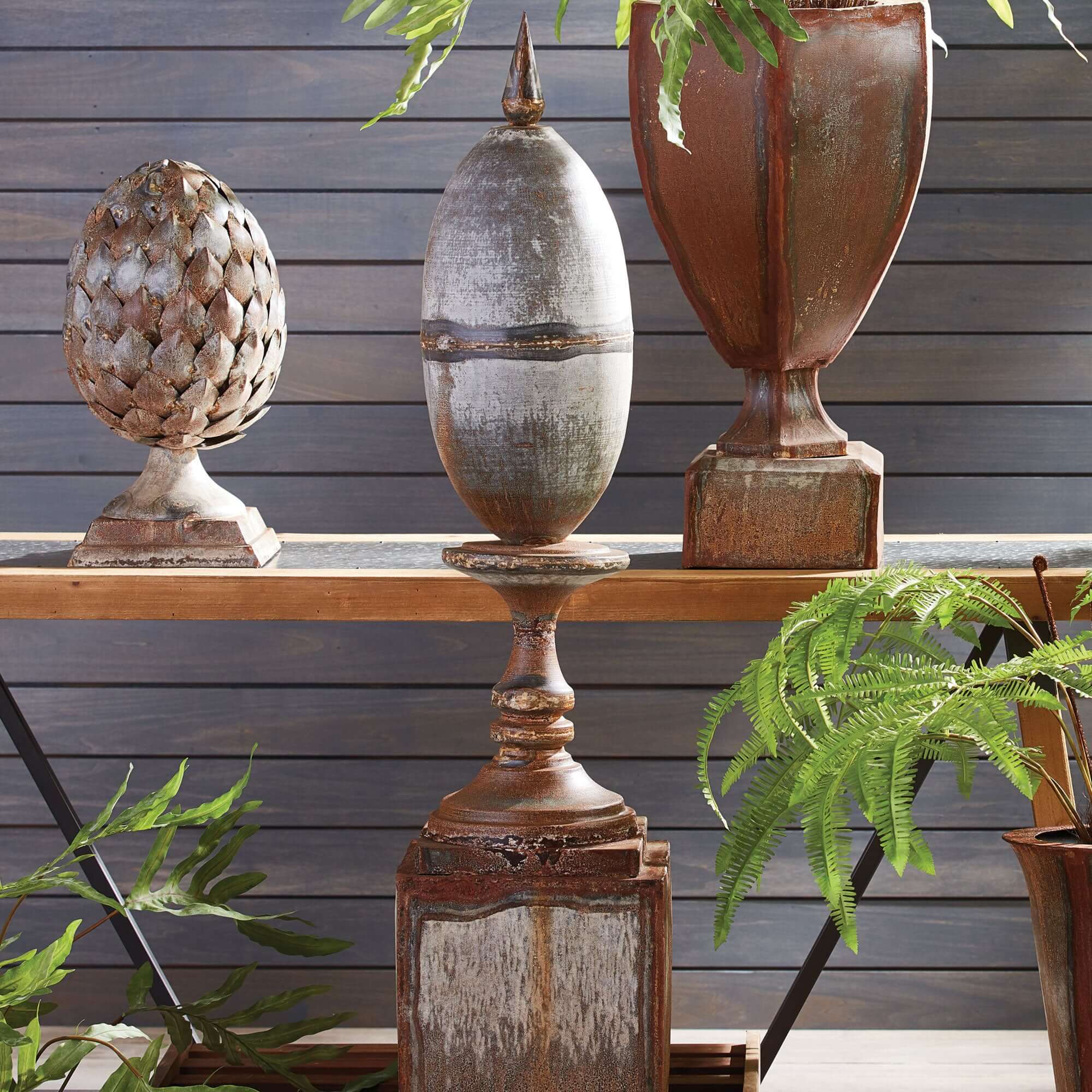 Antique Style Metal Finial for Rustic Entryway Decor