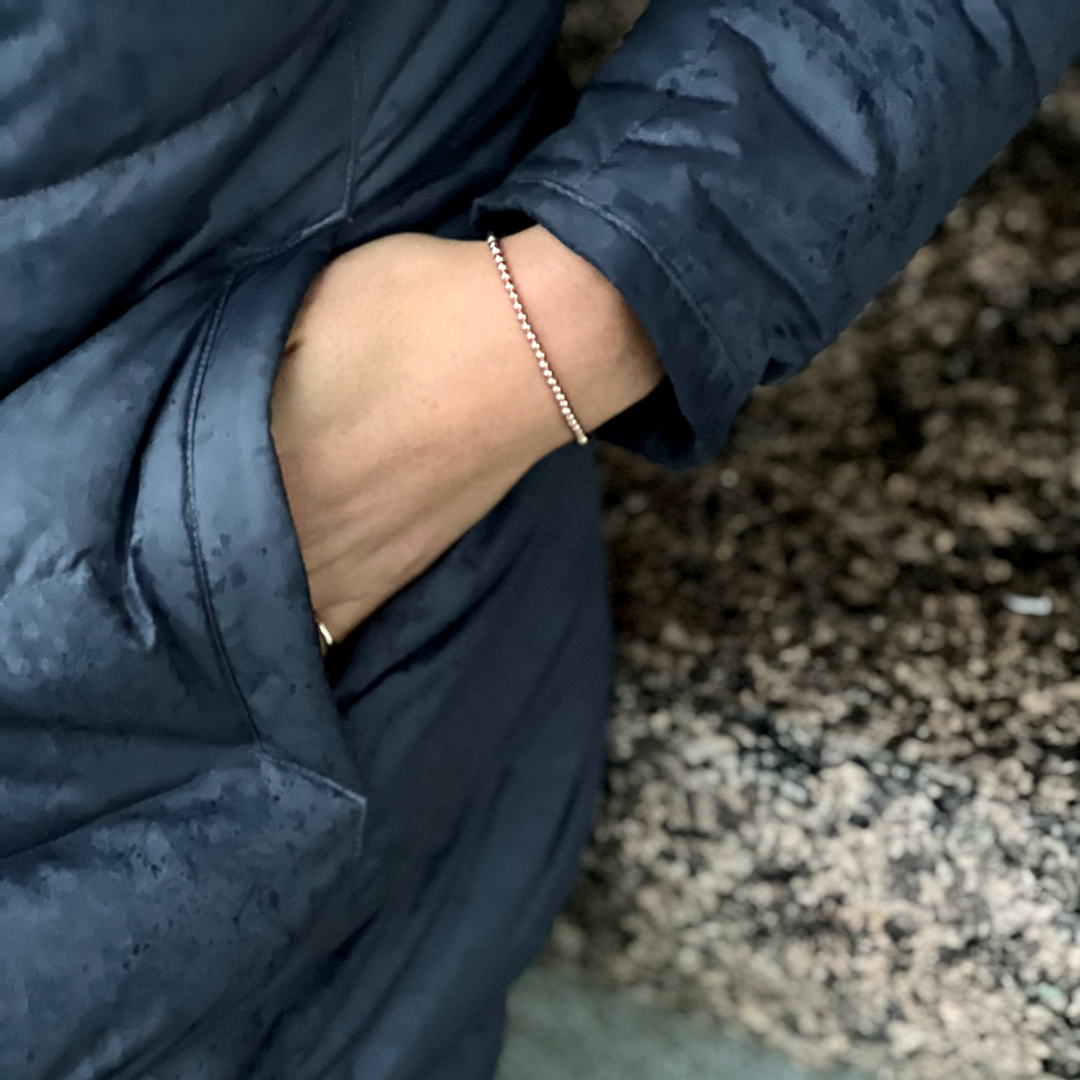 3MM Rose Gold Ball Bracelet