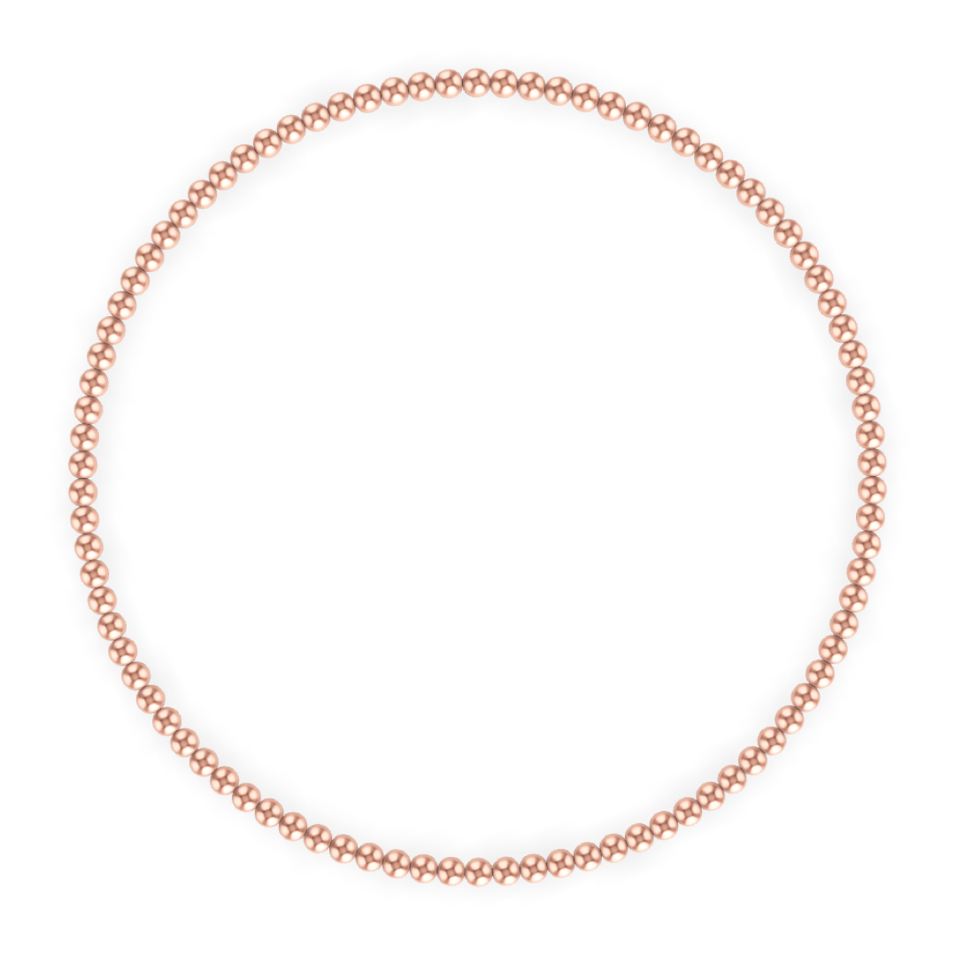 2MM Rose Gold Ball Bracelet
