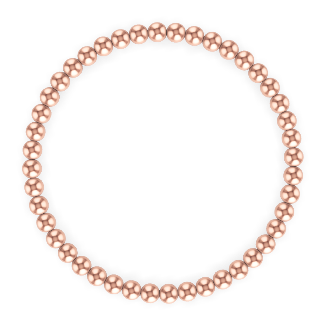 4MM Rose Gold Ball Bracelet