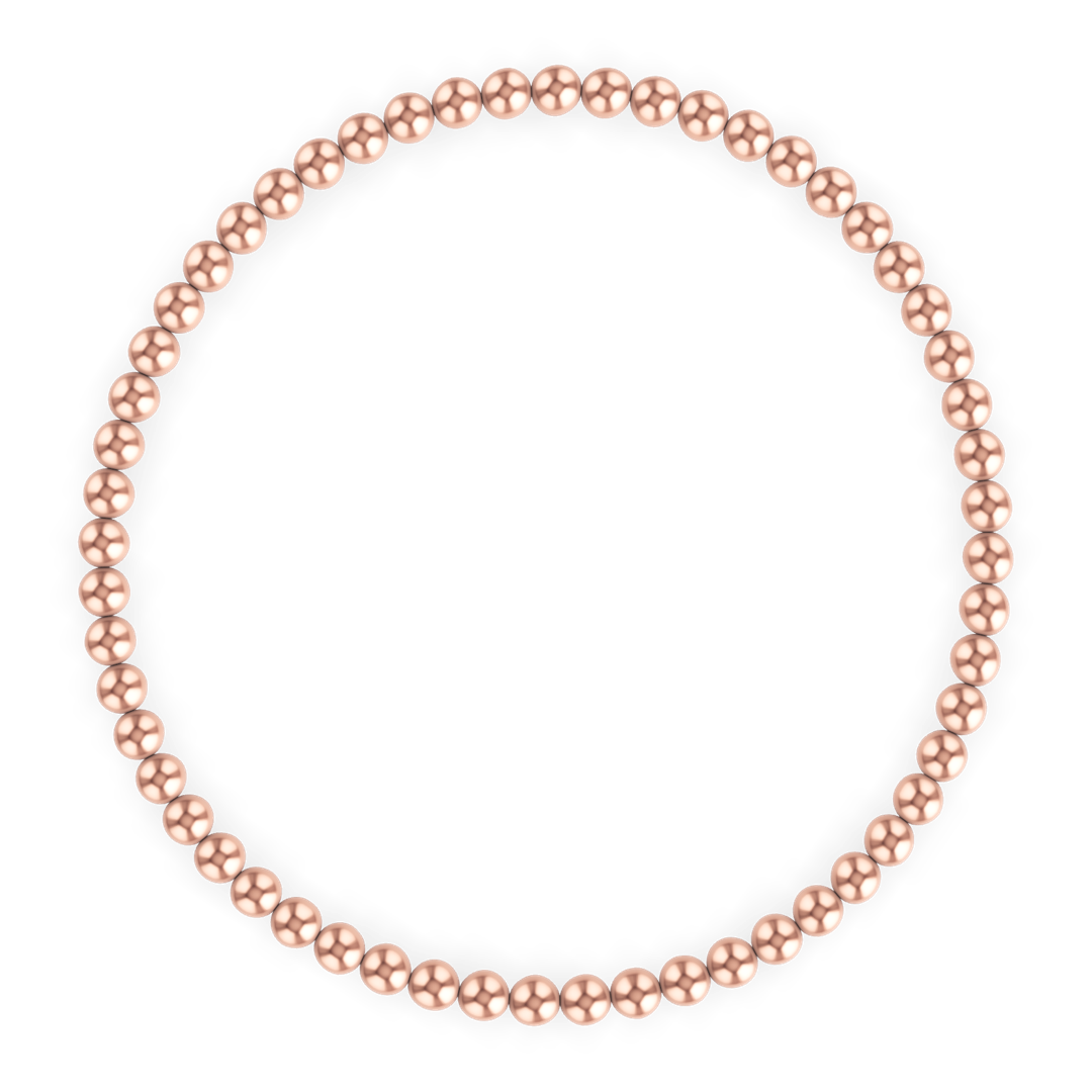 3MM Rose Gold Ball Bracelet
