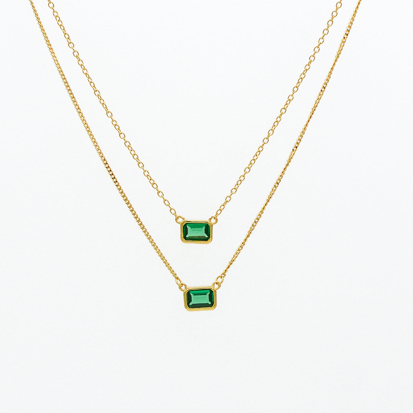 Vienna Necklace w Emerald CZ