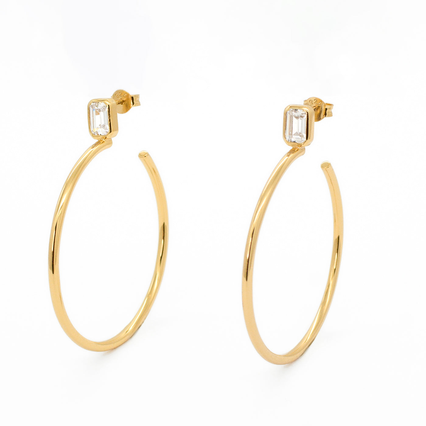 Vienna Hoops in Clear CZ