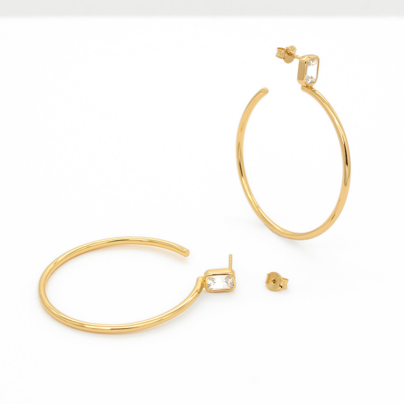 Vienna Hoops in Clear CZ