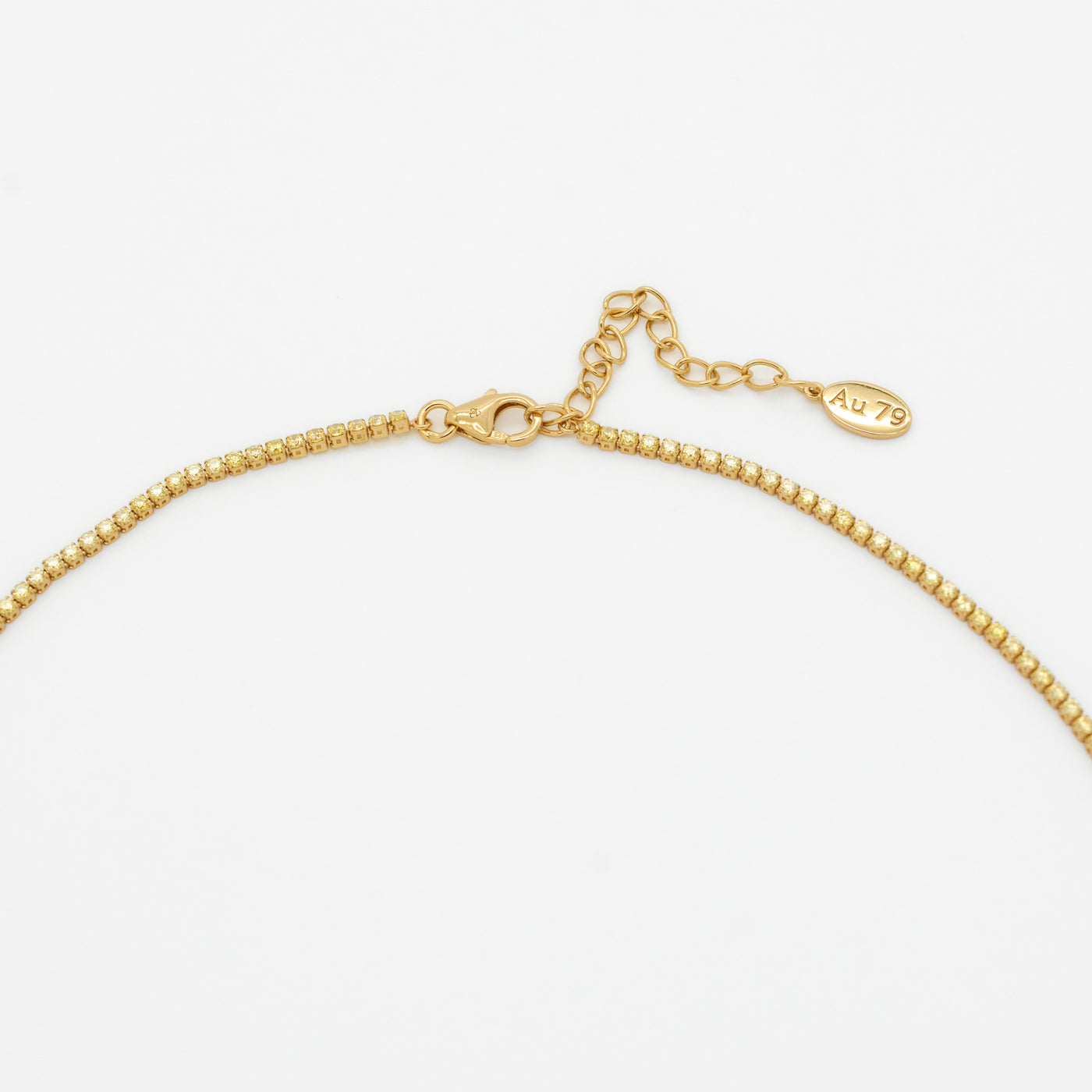 Dallas Micro Tennis Necklace in Citrine CZ