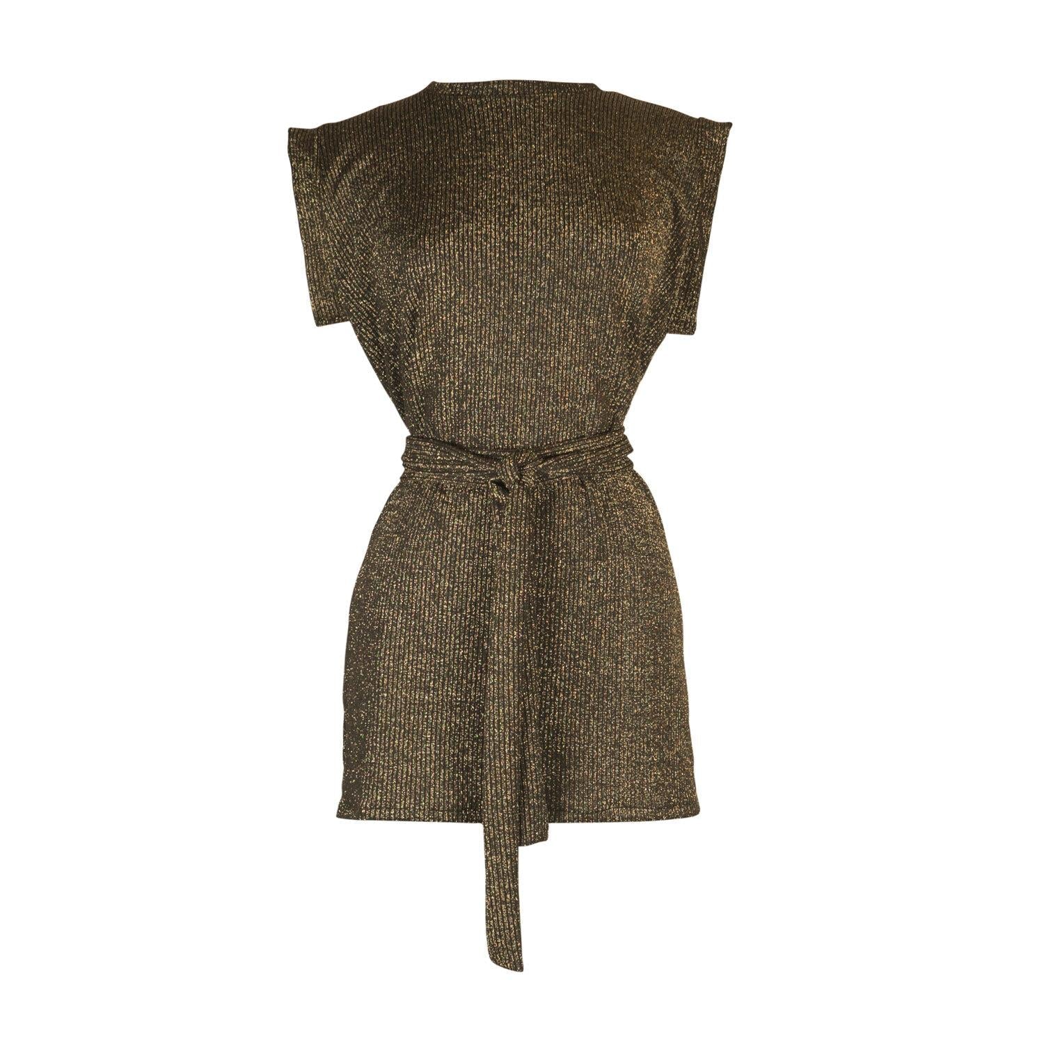 Aura Gold Tunic & Palazzo Pant Set