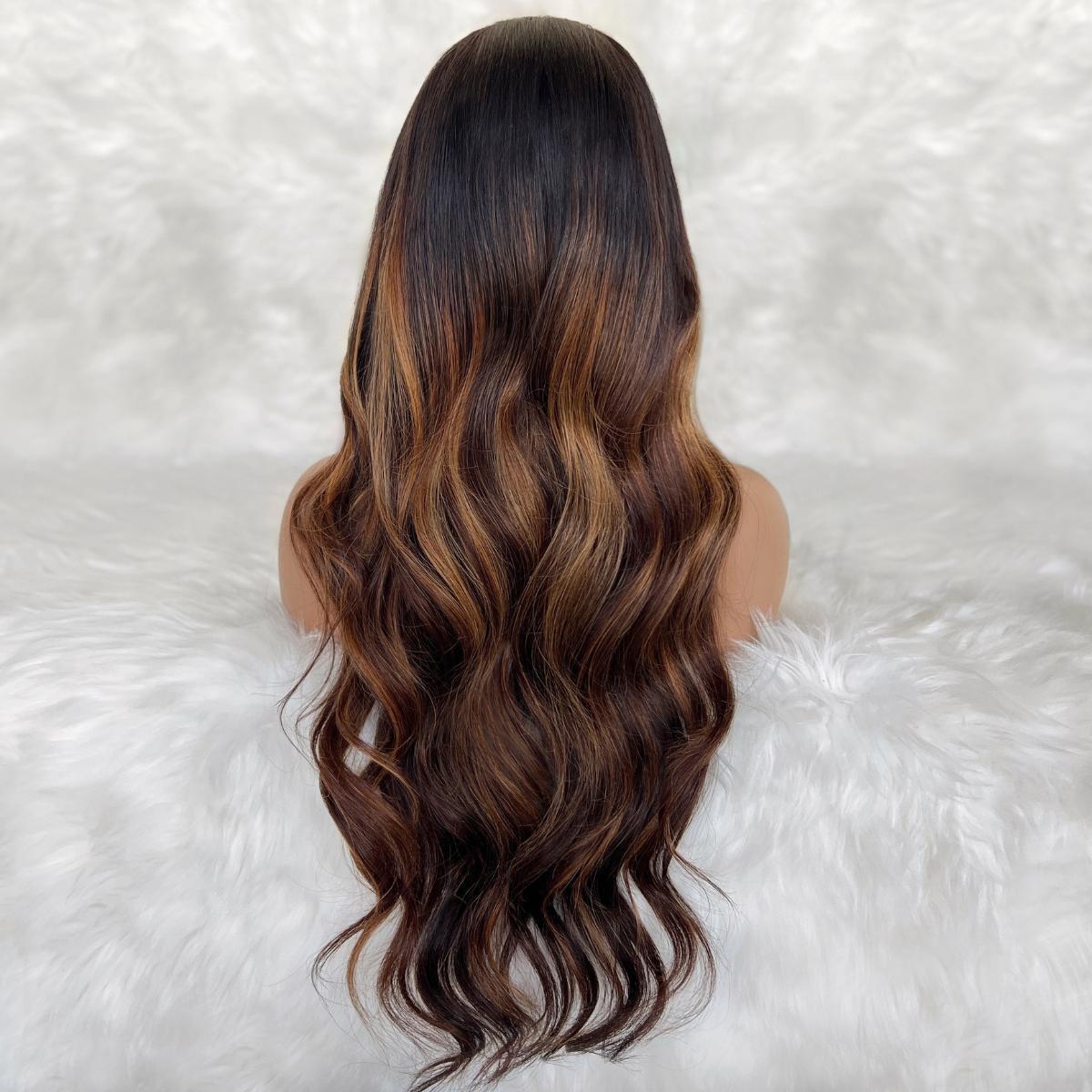 Ava Glueless 5x5 HD Lace Professionally Colored 100% Human Hair Closure Wig